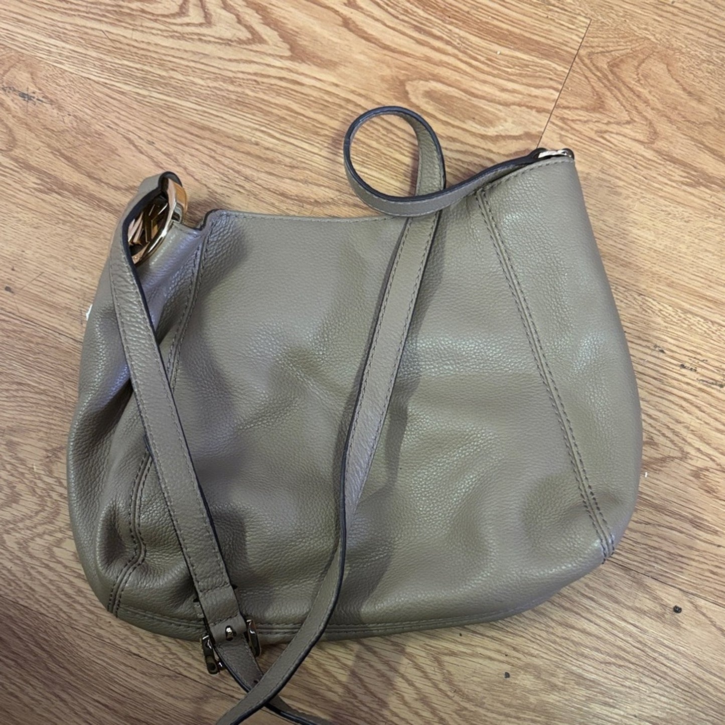 Michael Kors Taupe Leather Shoulder Bag