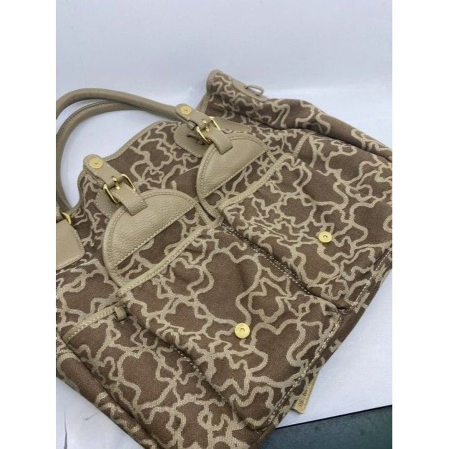 Tous Euc Beige Faux Fur Shoulder Bag