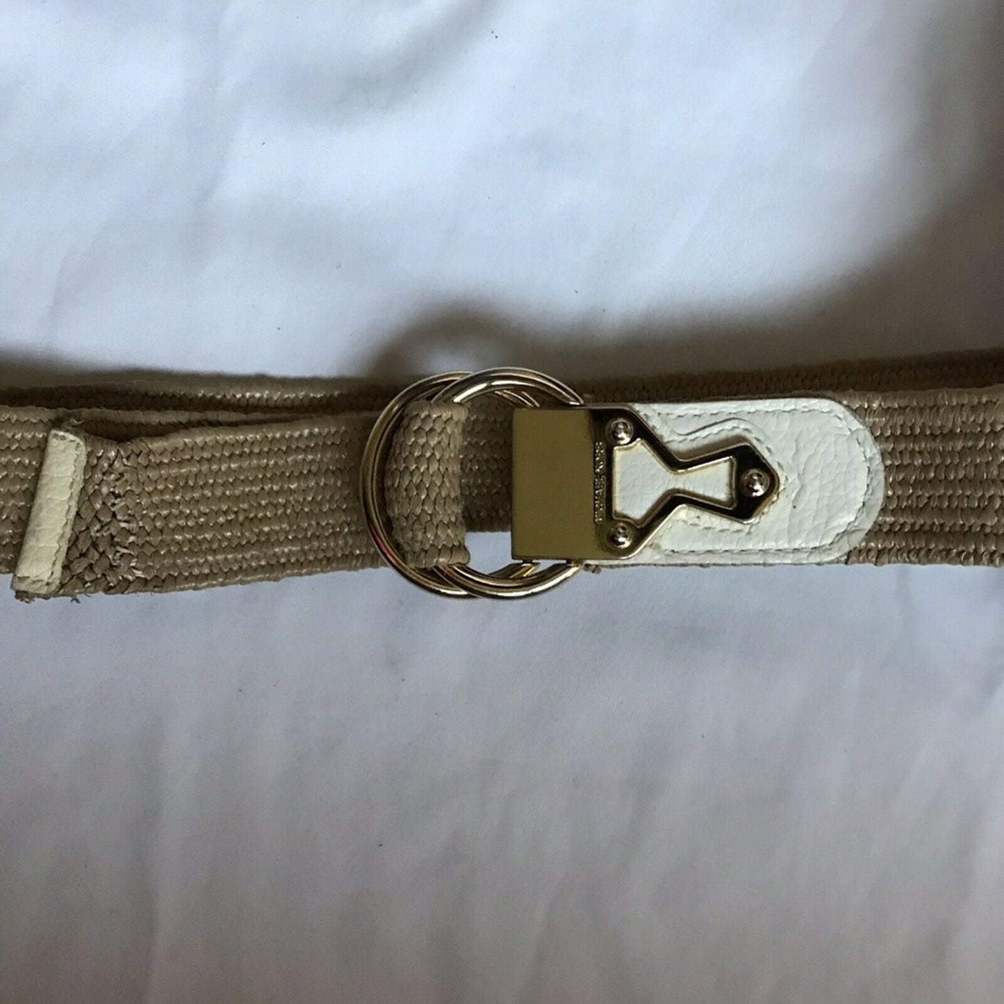 Michael Kors Woven White Belt