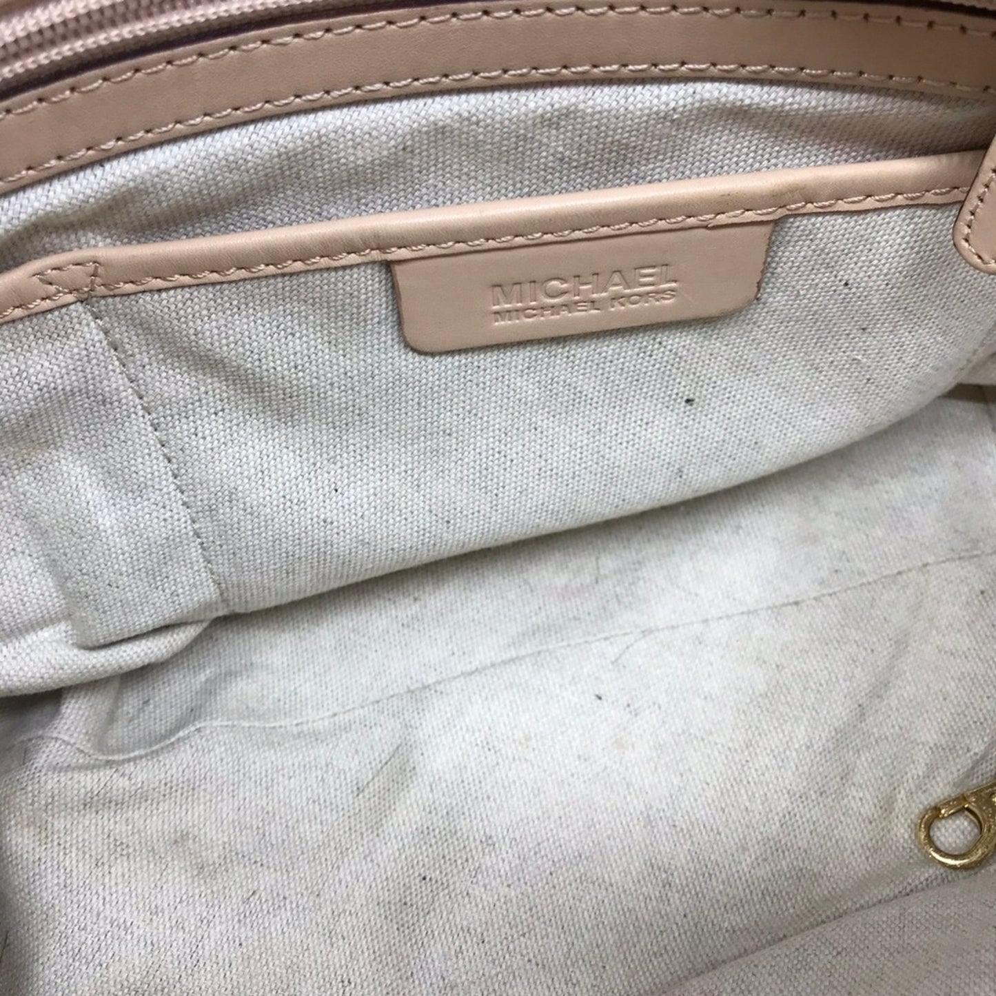 Michael Kors Large Coated Canvas Brown Tote Bag