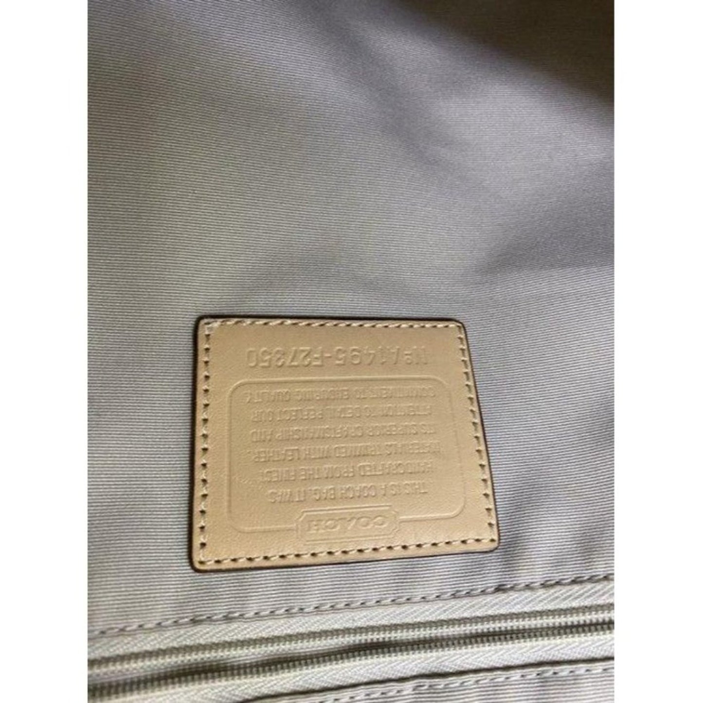 coach w customized w tie sash cream tan tote