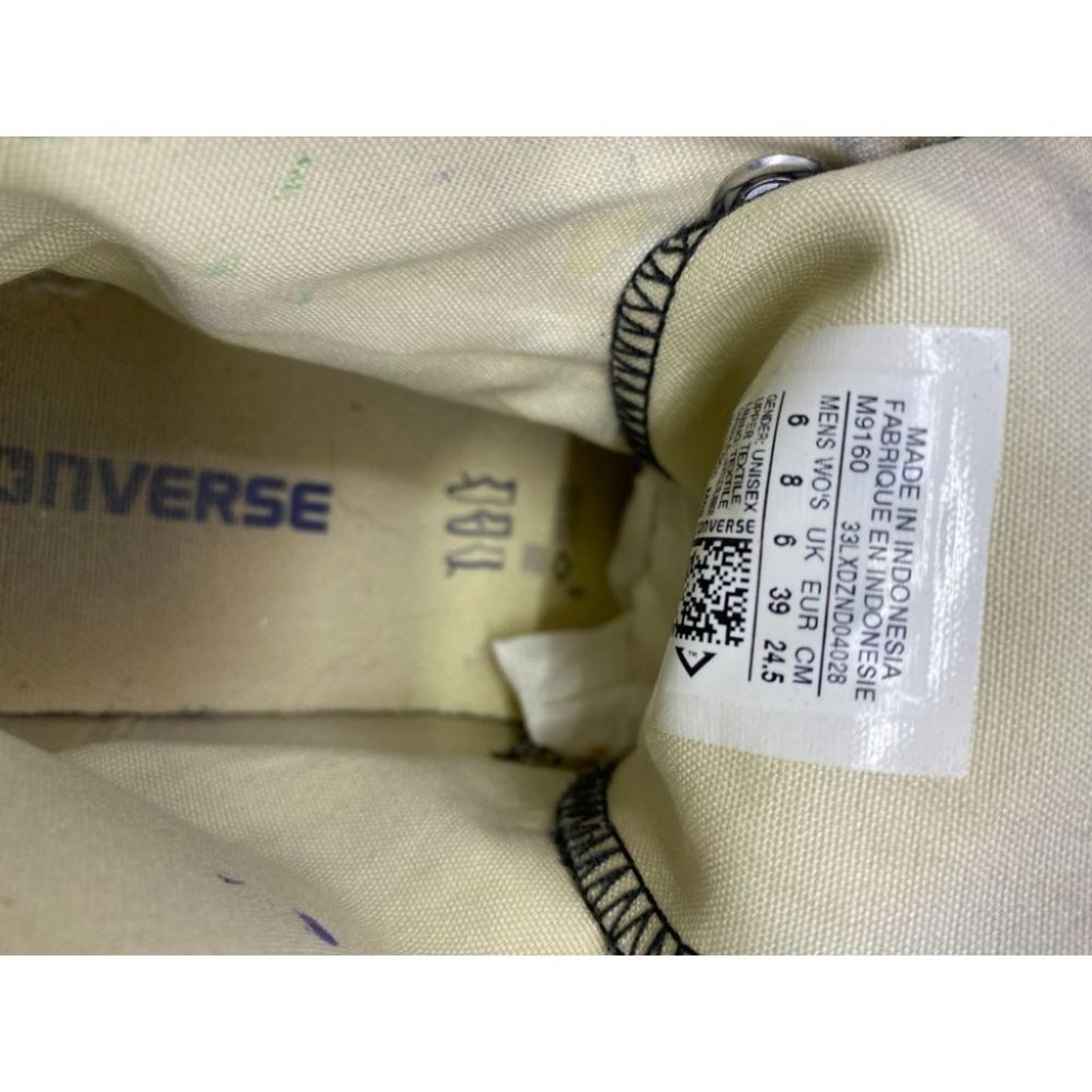 Converse Sneakers Customized Black Silver Womens 8