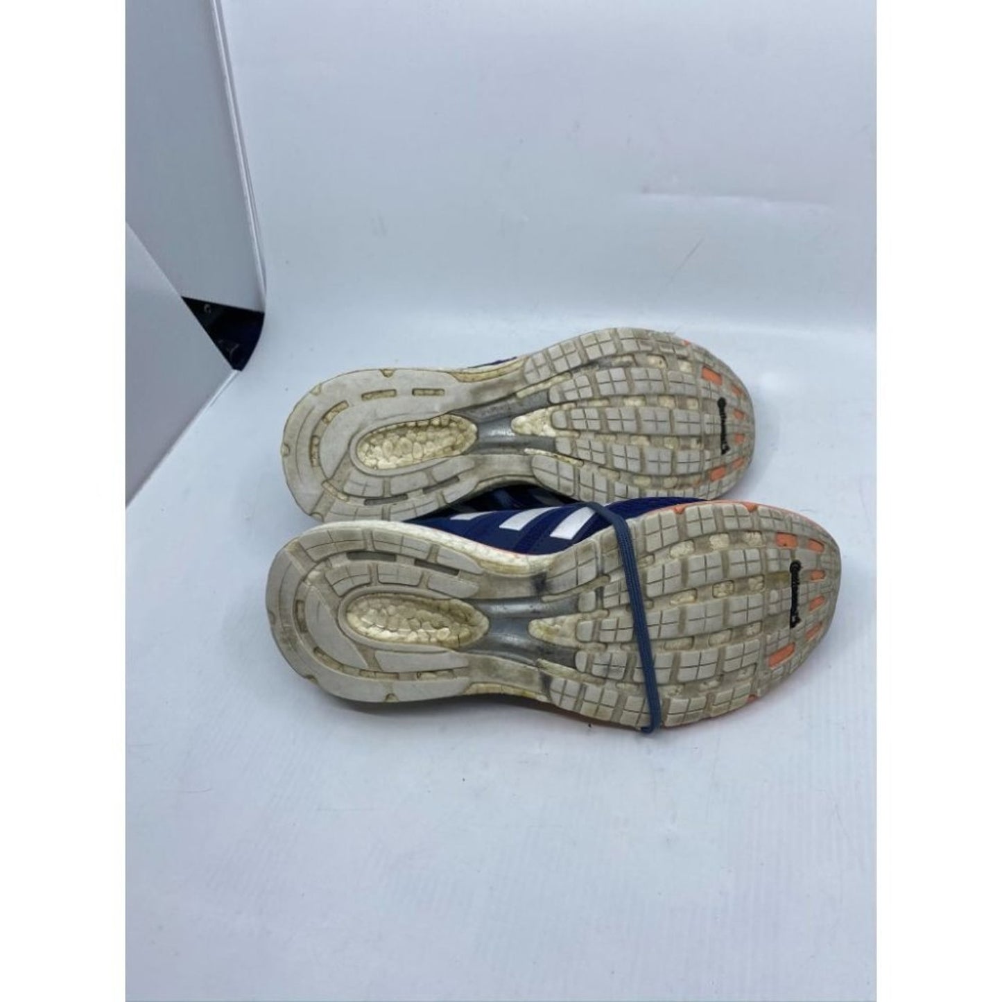 Adidas Booston Blue White Orange Sneakers Size 8.5