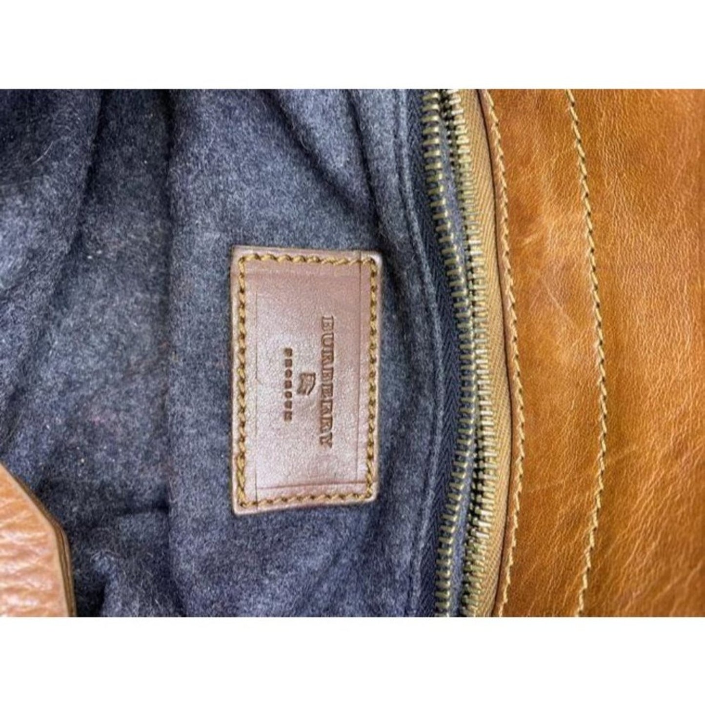 burberry gray brown shoulder bag