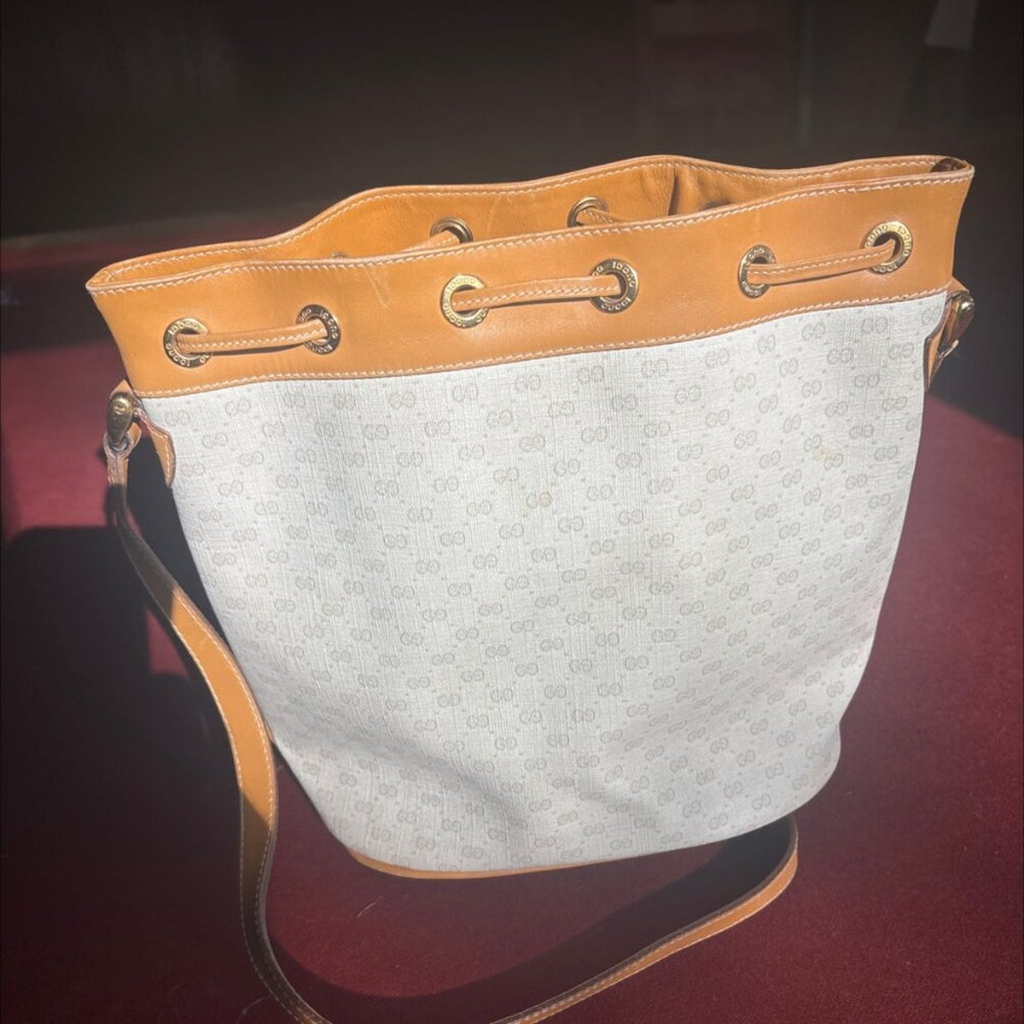 Vintage Gucci GG Canvas Bucket Bag