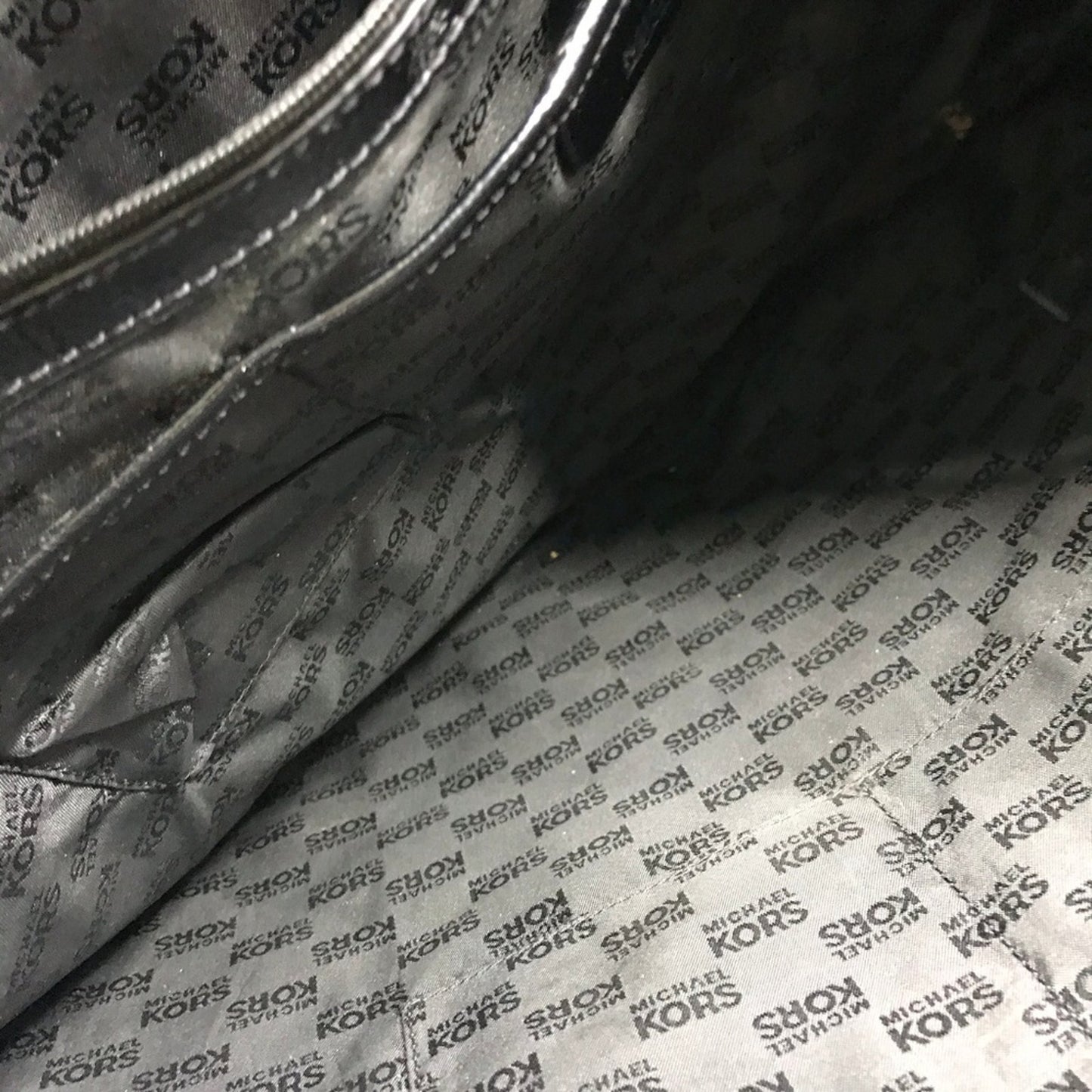 Michael Kors Black Large Fabric Puffer