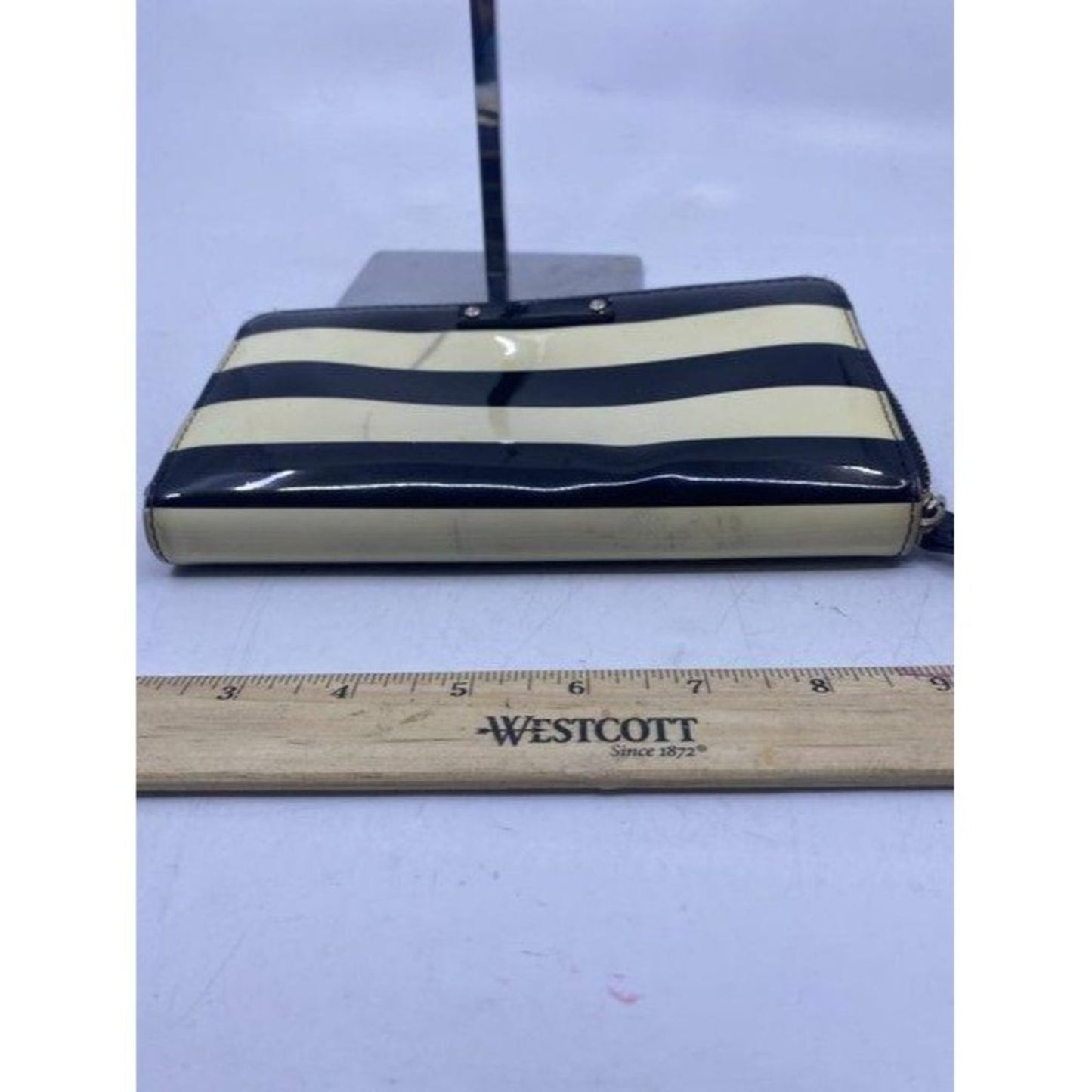 Kate Spade Black White Sailing Striped Large Walle