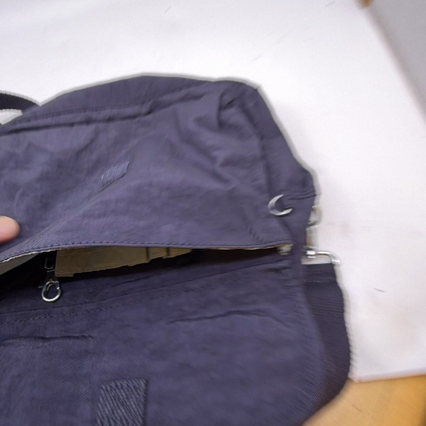 Kipling Multi-Pocket Blue Nylon Shoulder Bag