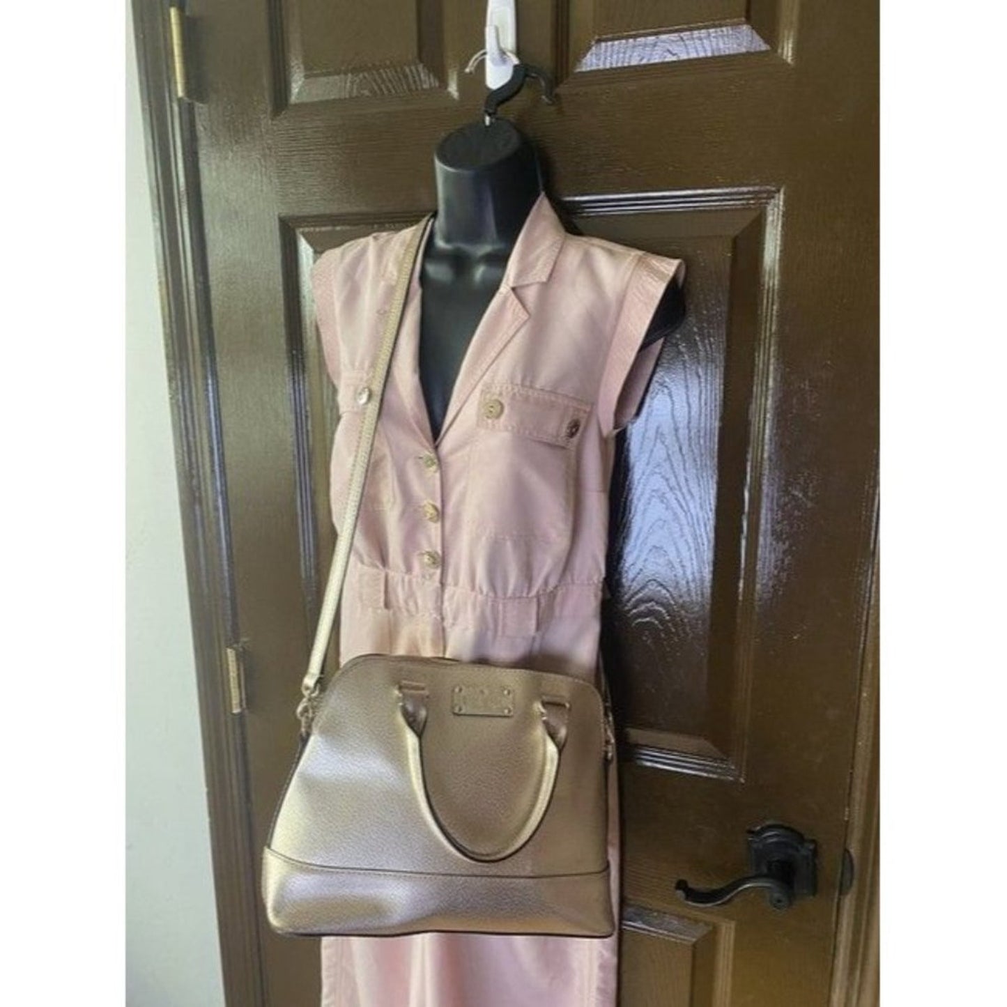 Kate Spade Wellesley Rachelle Rose Gold Leather Cross Body Bag