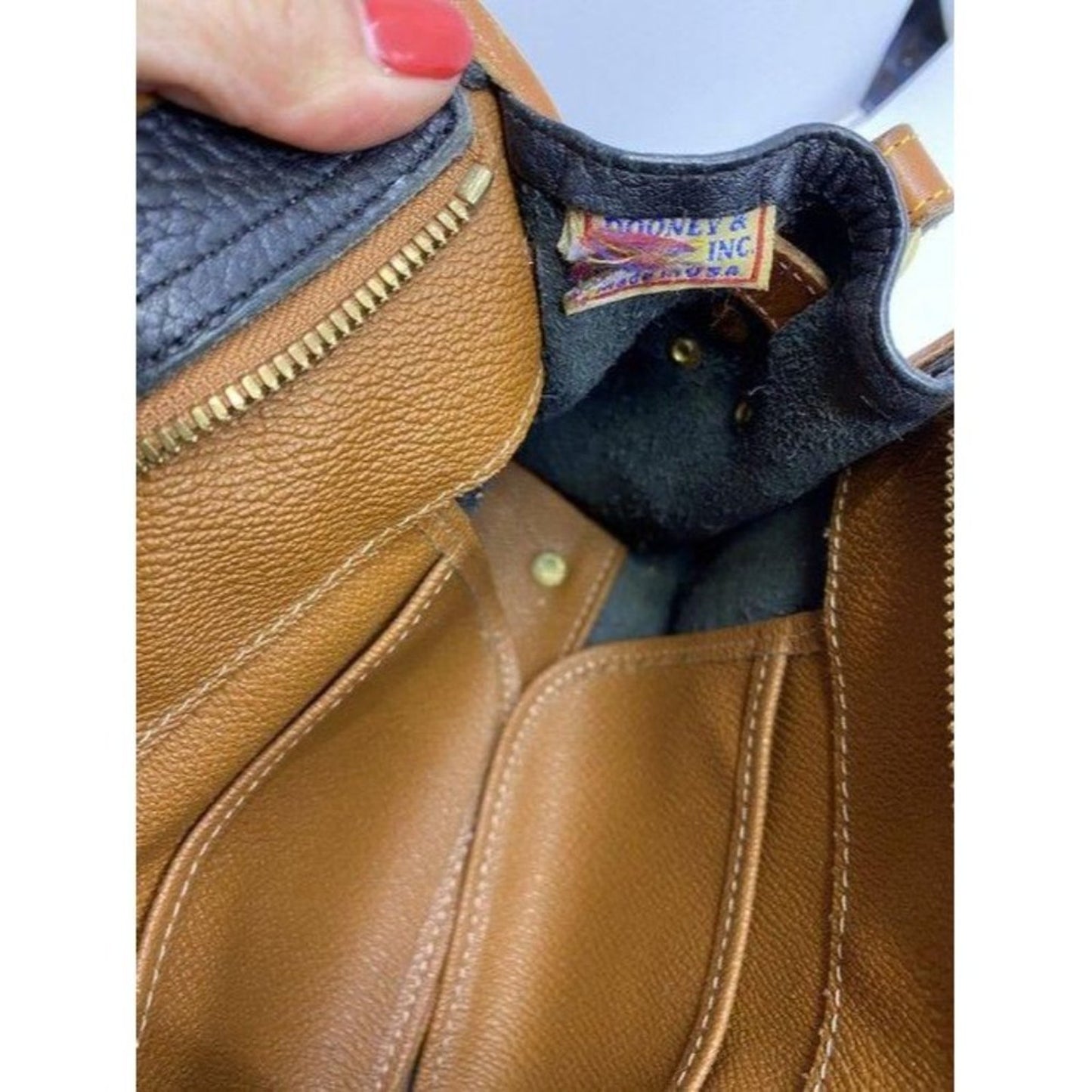 dooney and bourke vintage classic brown black leat