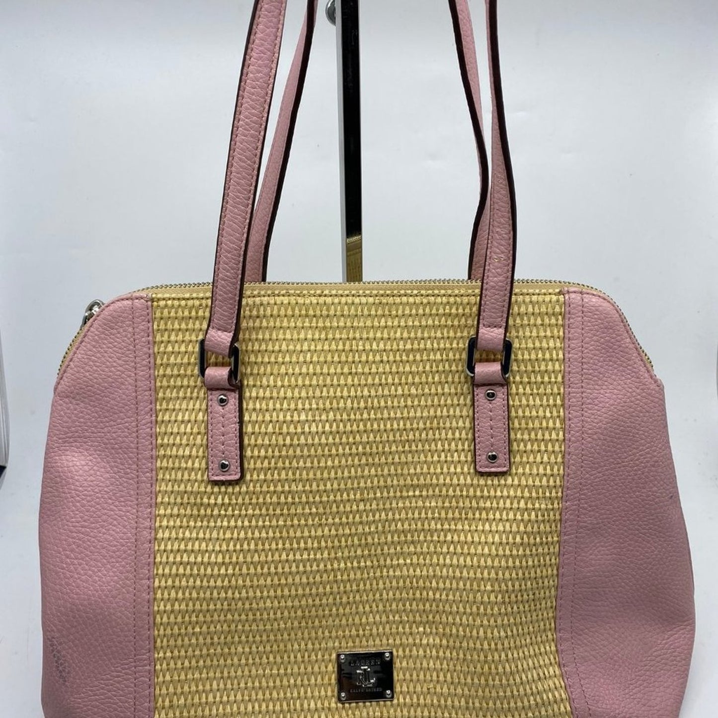 RALPH LAUREN Tan Cream Handbag / Shopping Tote
