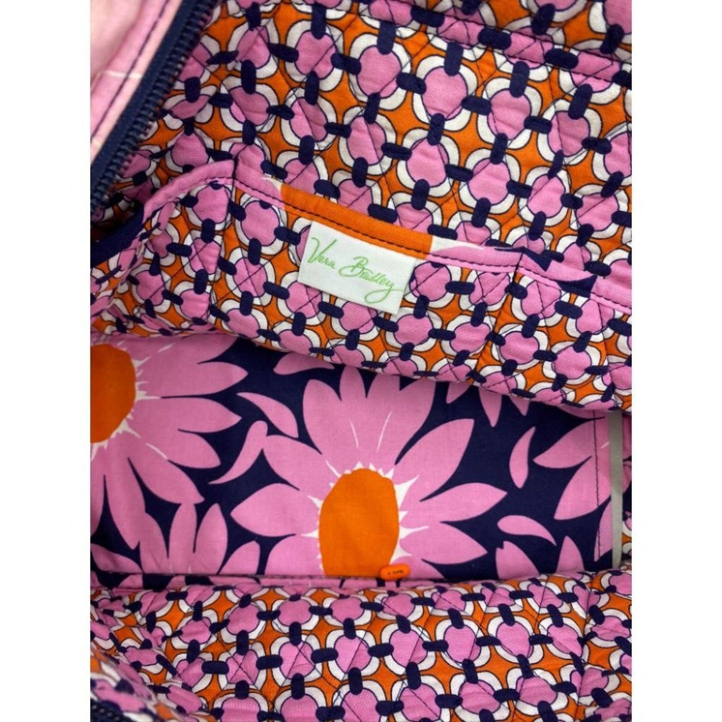 VERA BRADLEY Quilted Tote Bag Pink Black