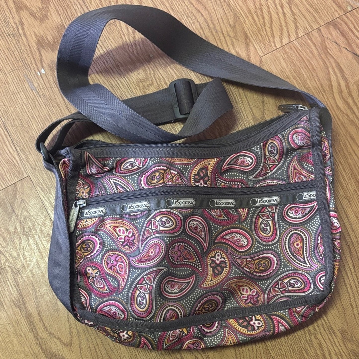 LeSportsac Paisley Crossbody Bag - Pink and Brown