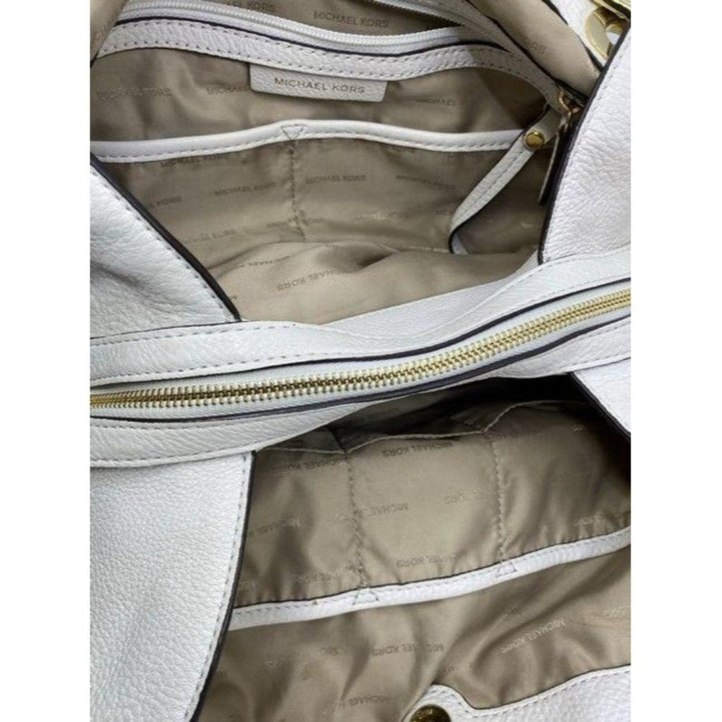 michael kors white leather shoulder bag
