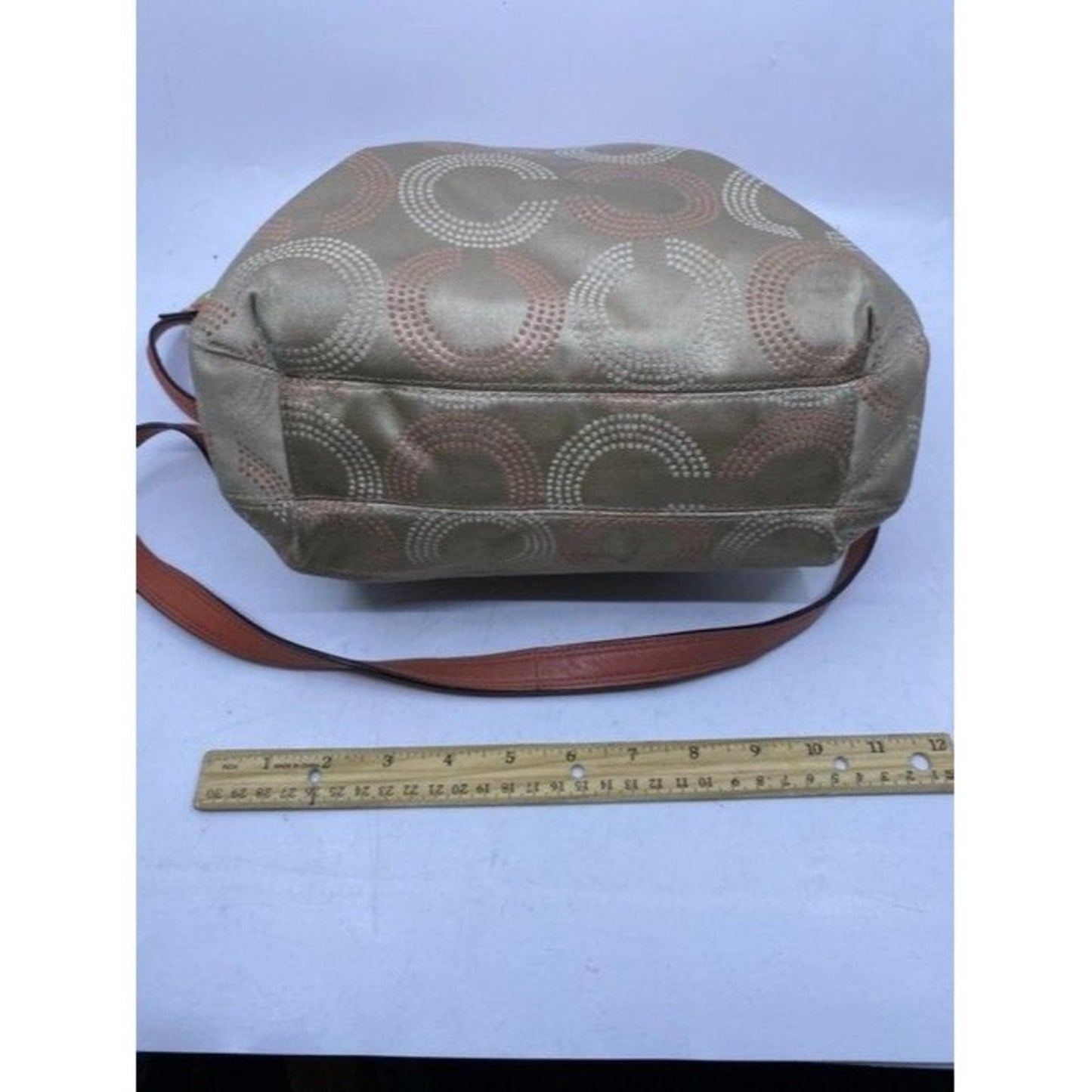 Coach Classic Orangepink Fabric Cross Body Bag