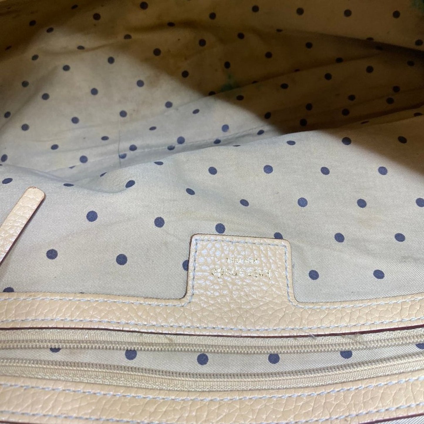 Kate Spade Tan Large Leather Tote Bag