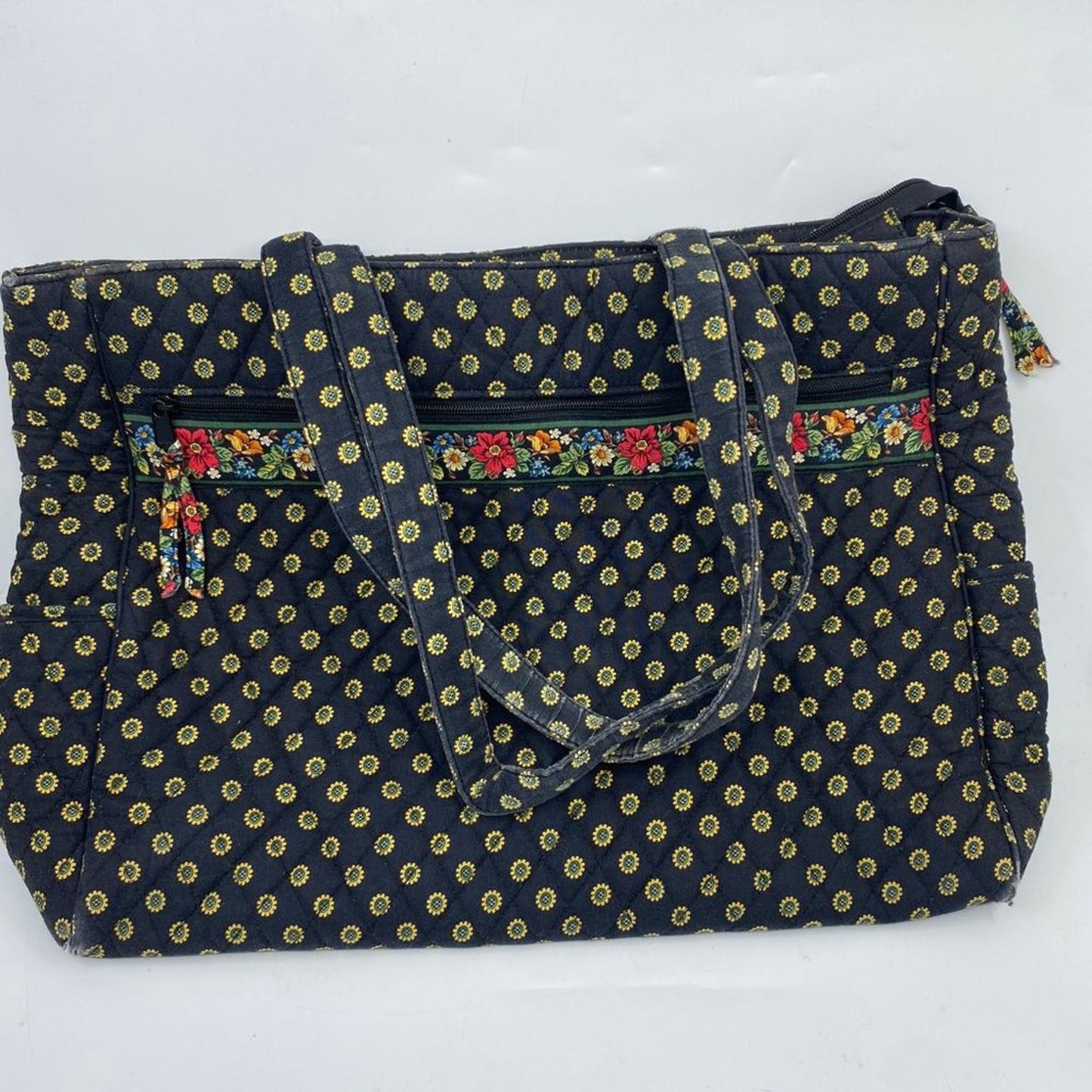 Vera Bradley Black Fabric Large Tote Bag
