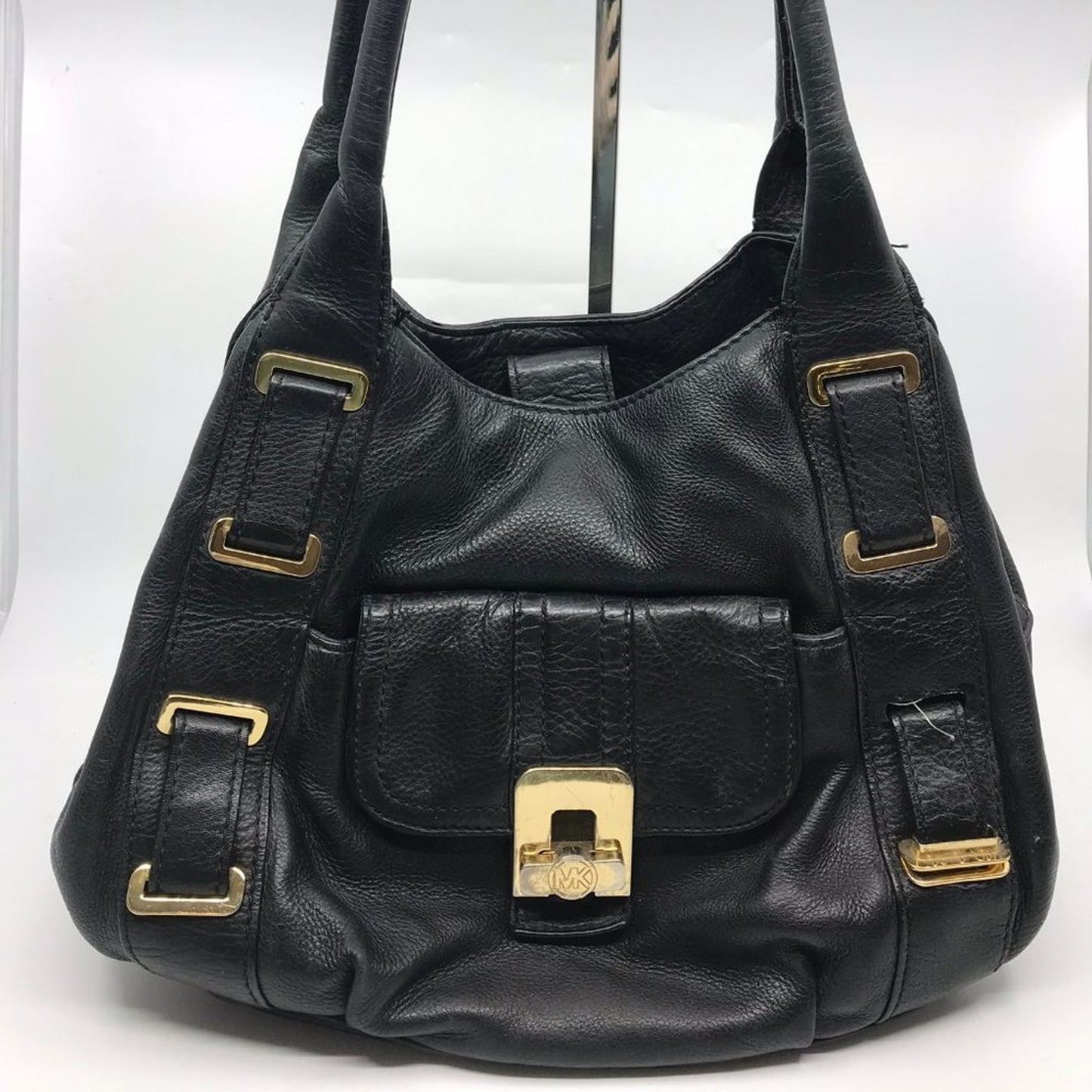 Michael Kors Black Large PU Leather Shoulder Bag