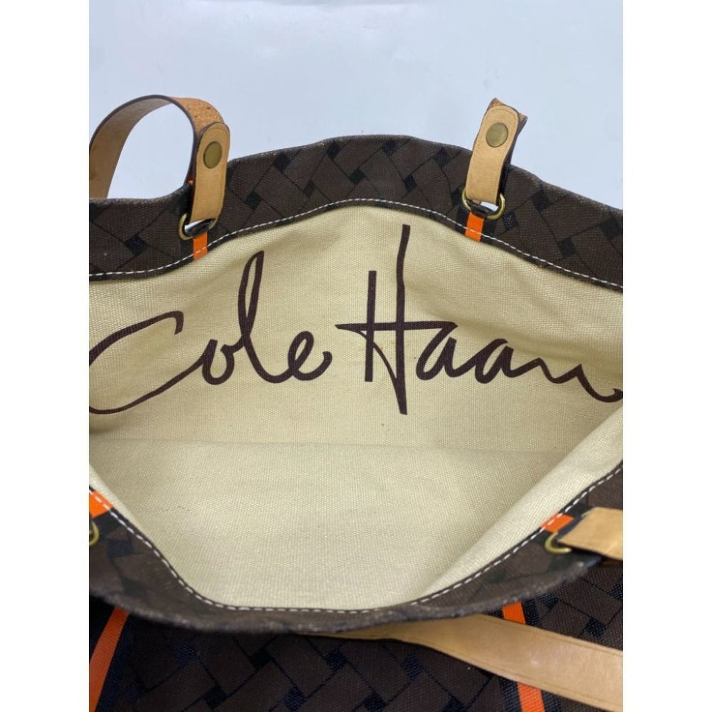 Cole Haan Brown Large Nylon Tote Bag