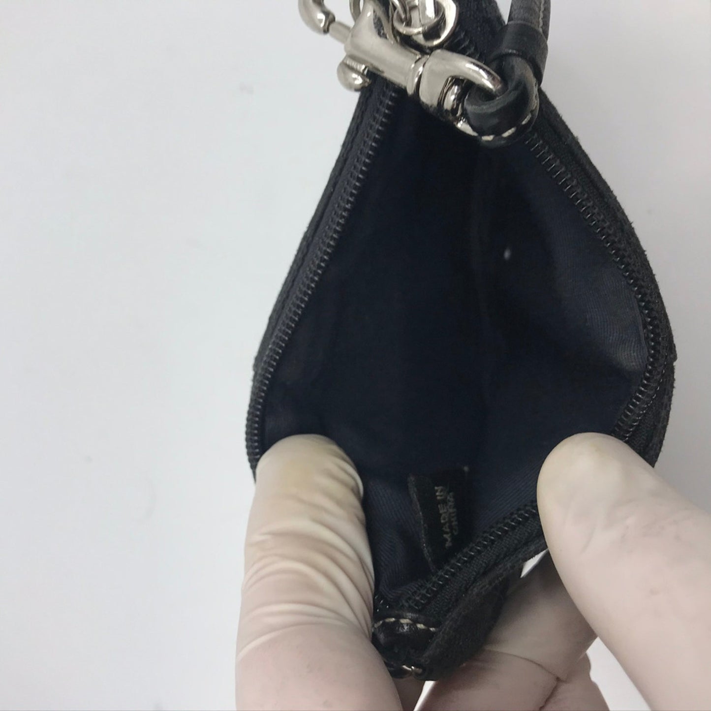 COACH Black Jacquard Design Wristlet