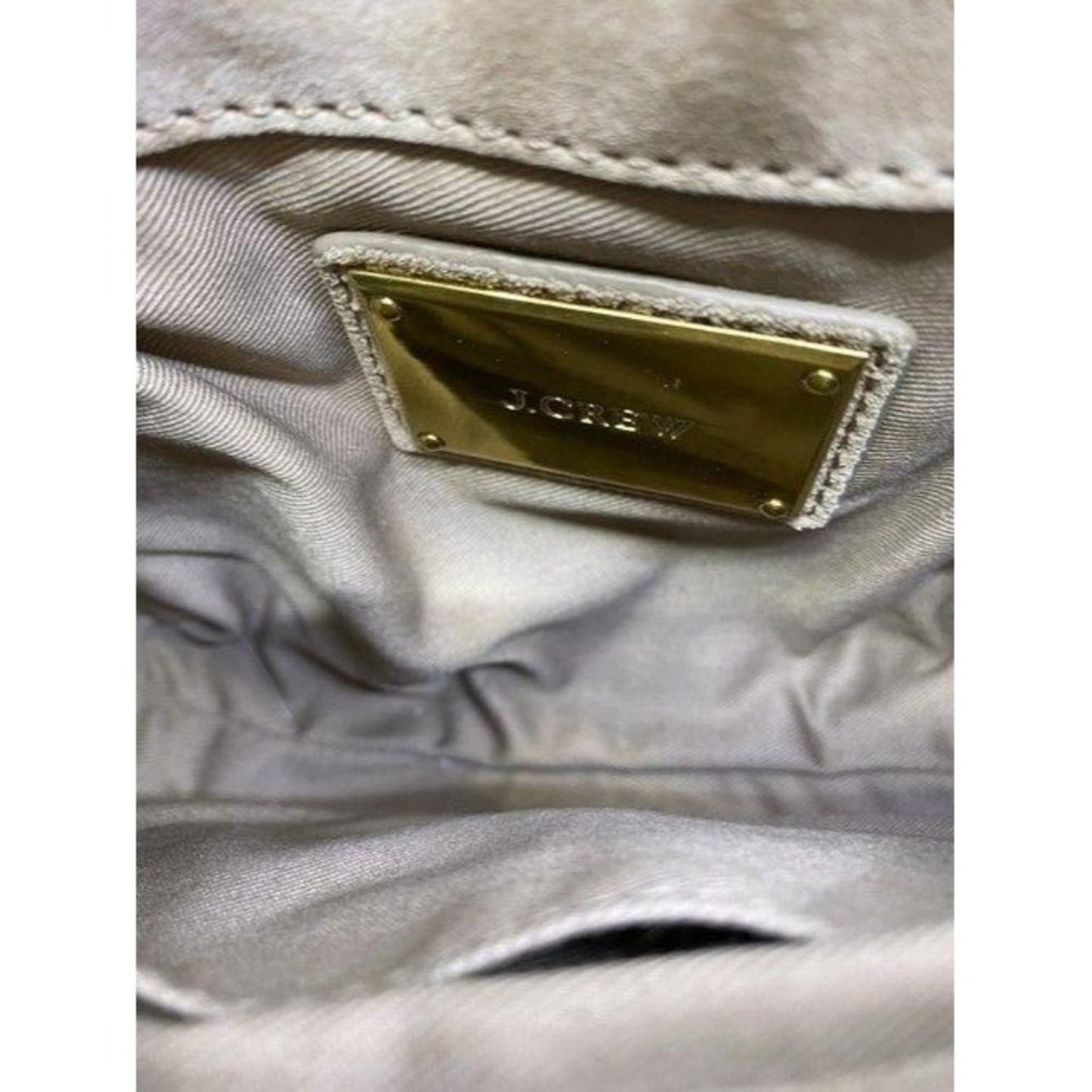 jcrew beige leather cross body bag