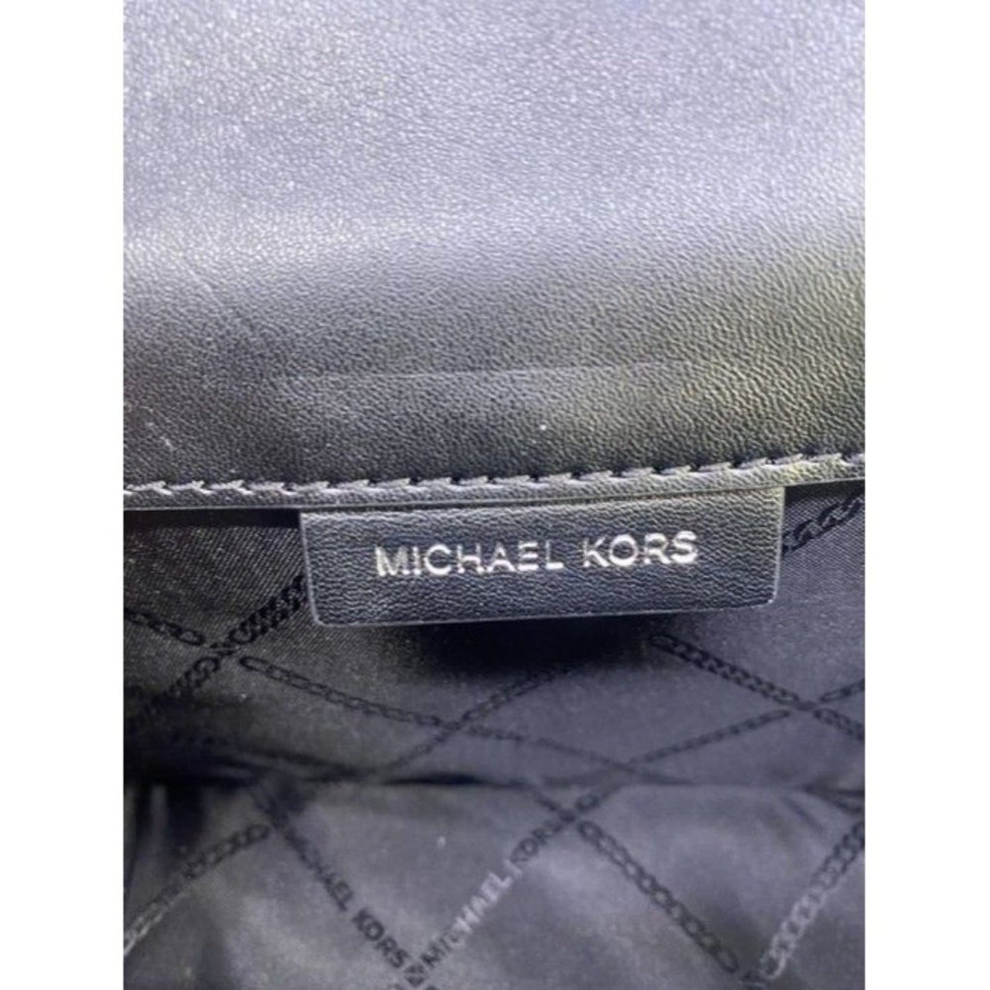 Michael Kors New Ginny Medium Logo Black Coated Canvas Cross Body Bag