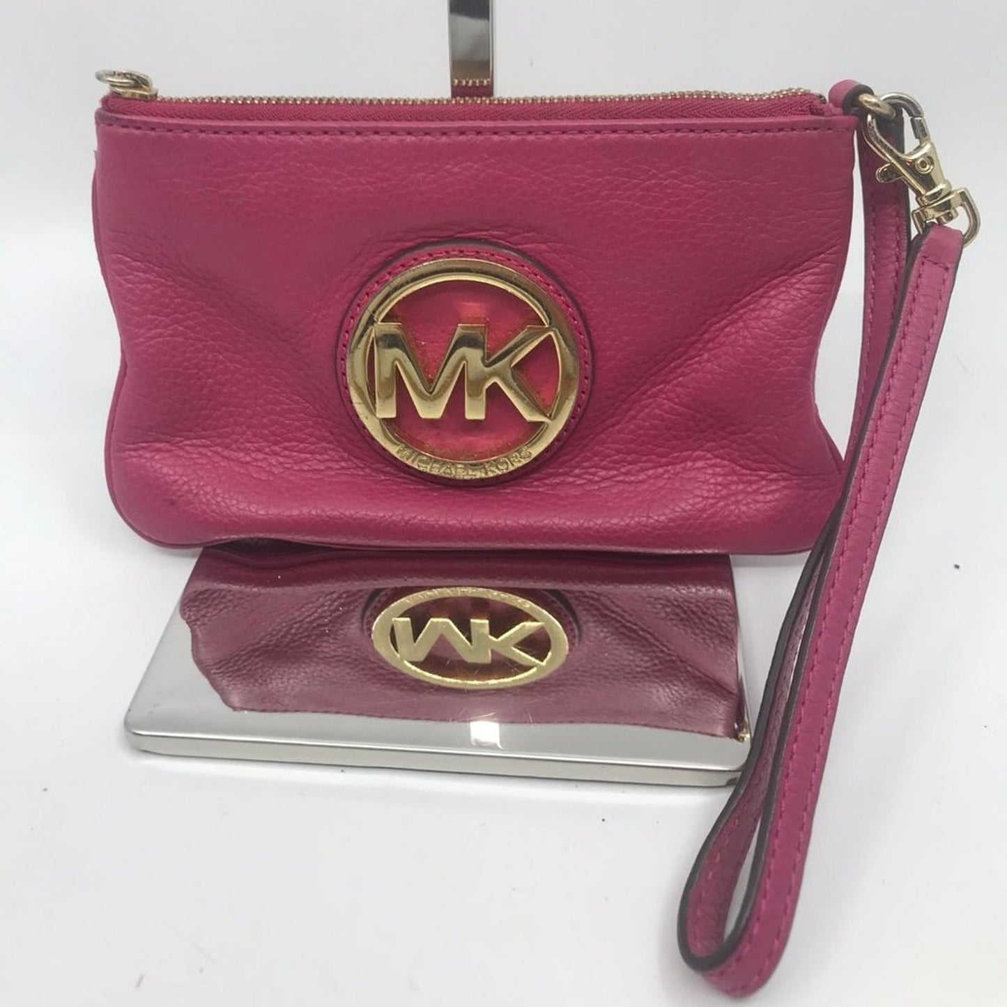 Michael Kors Leather Purple Wristlet