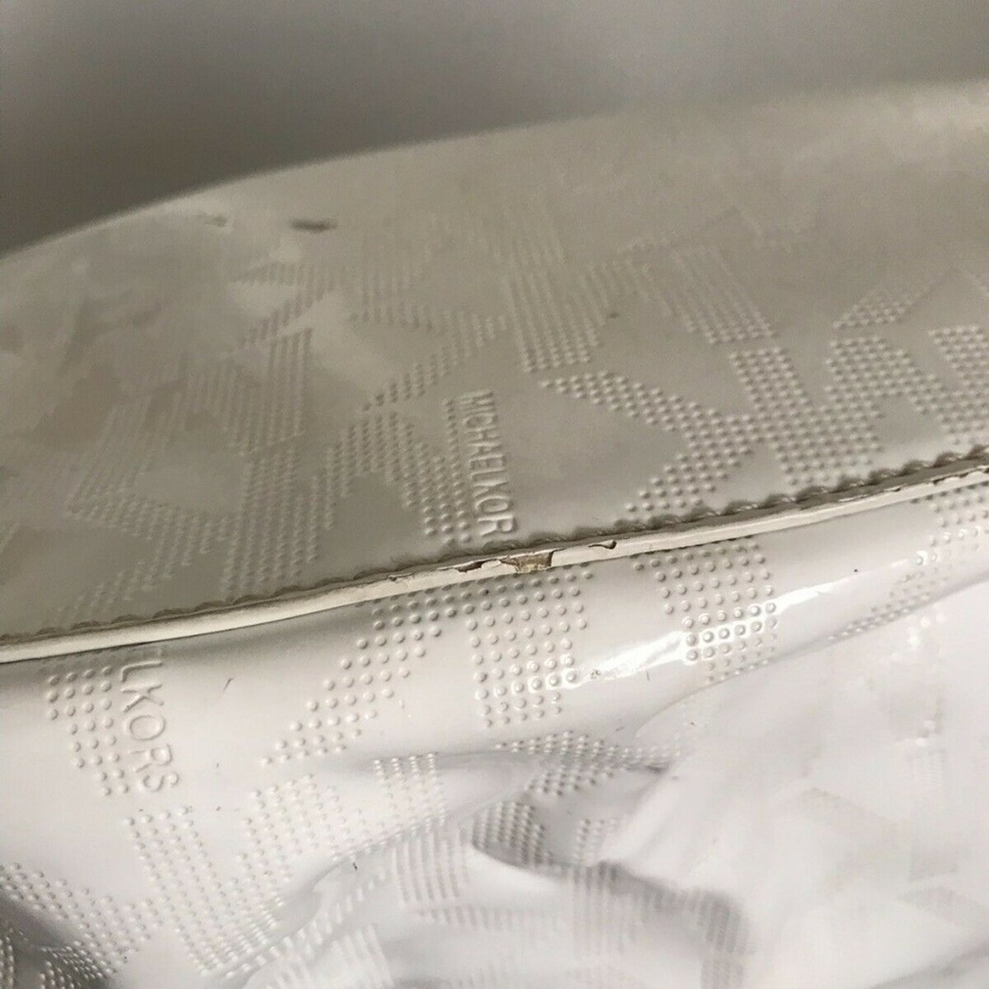 MICHAEL KORS White Patent Leather Tote Bag