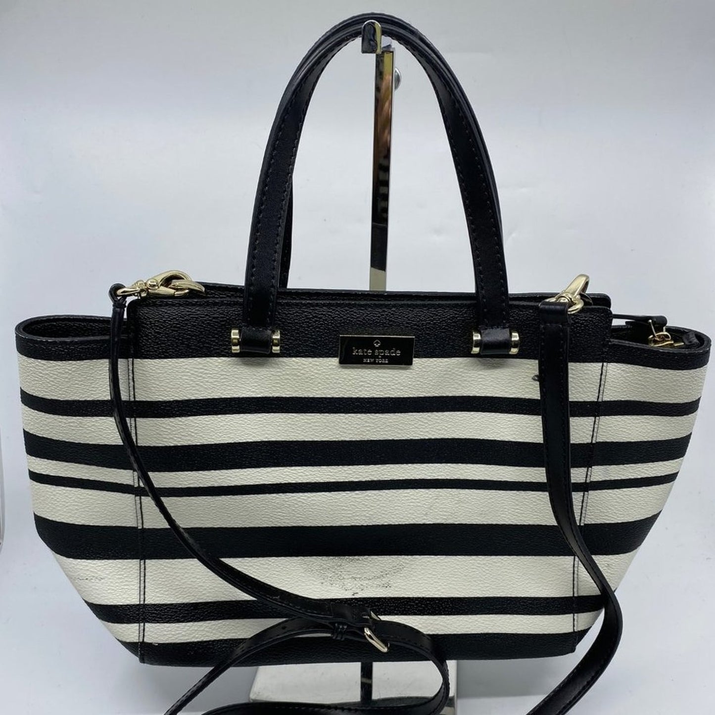 Kate Spade Black & White Medium Crossbody Bag