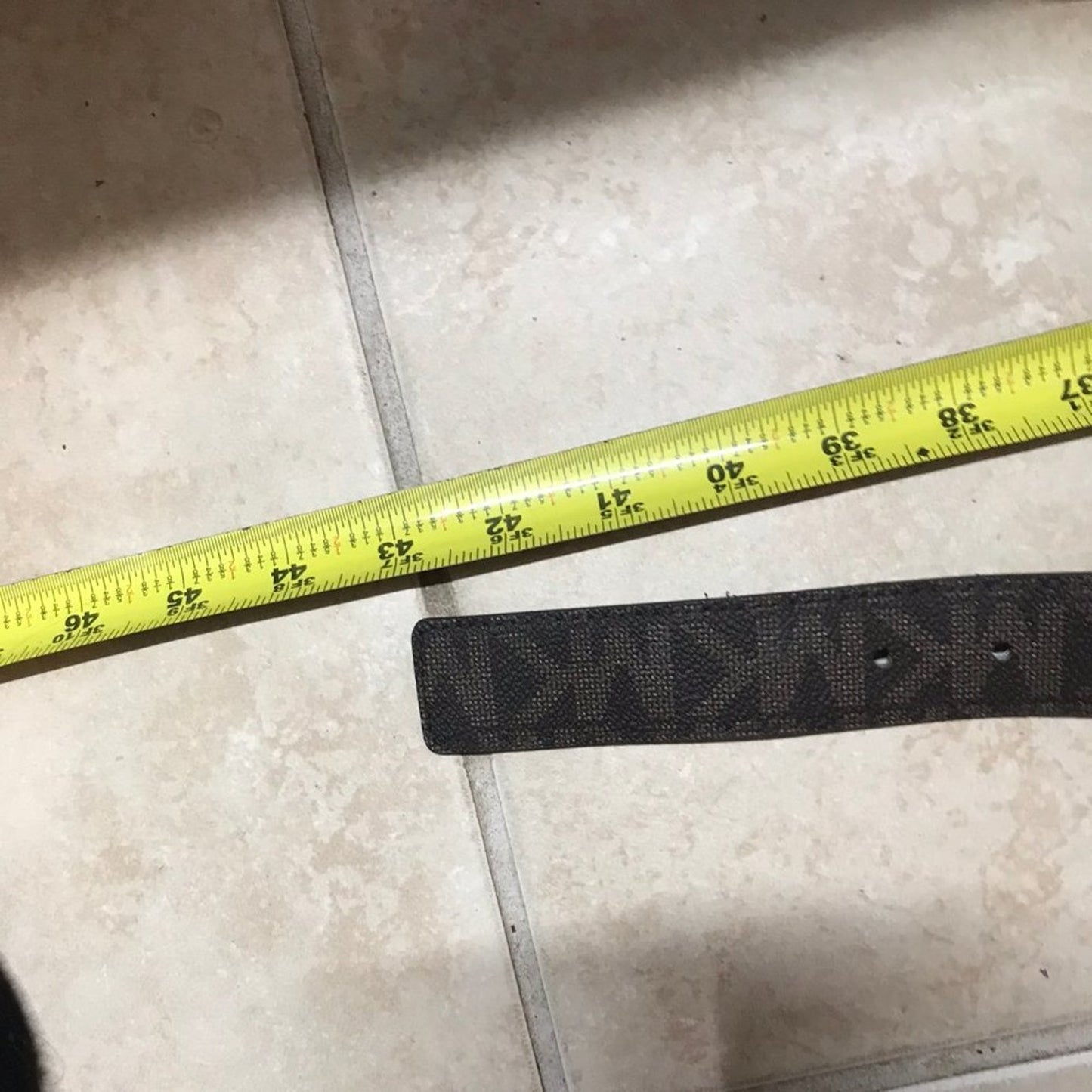 Michael Kors Dark Brown Leather Belt