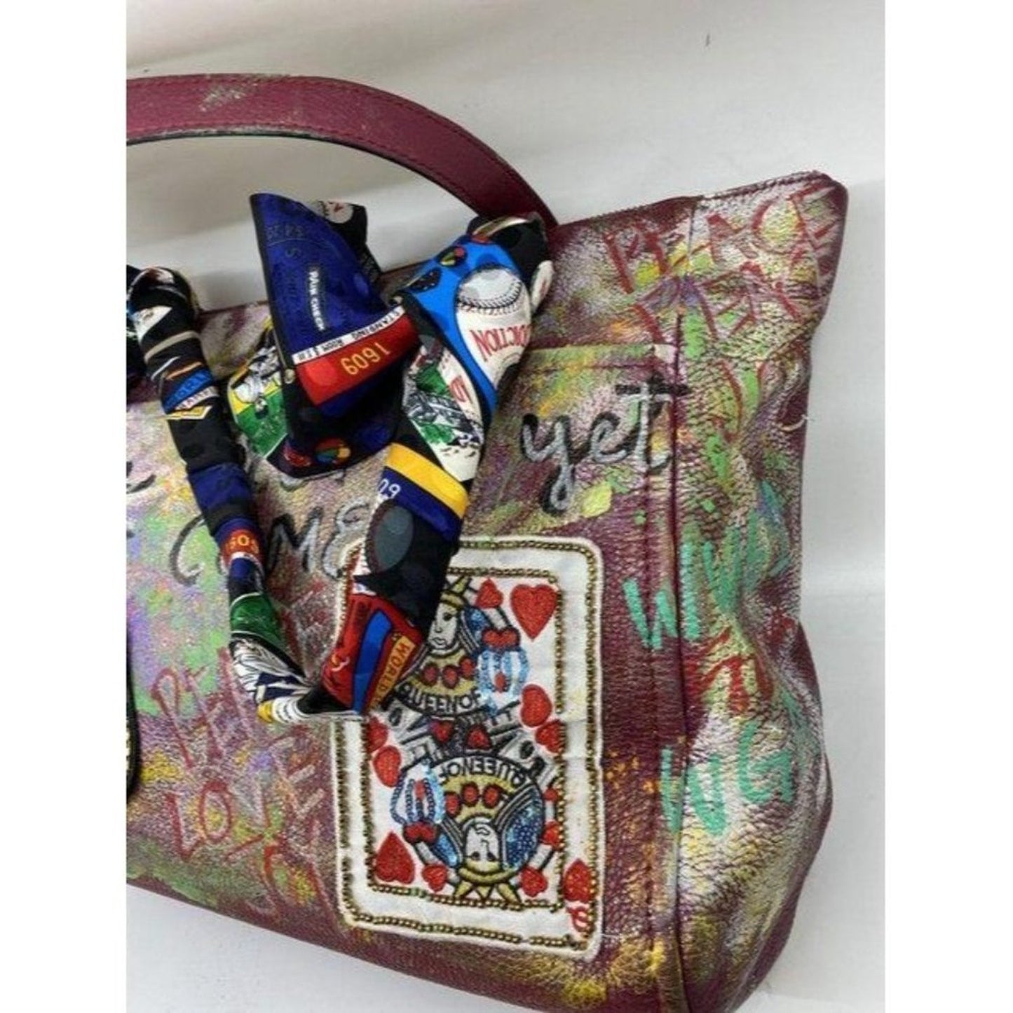 kate spade xl customized artwork and applique mult