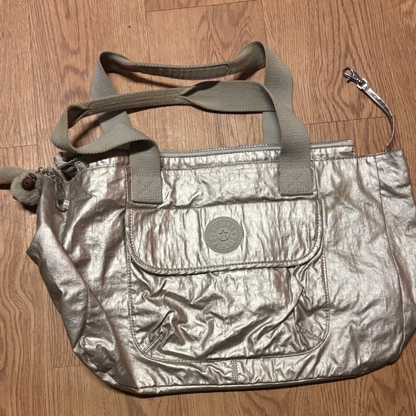 Kipling Silver Tote Bag