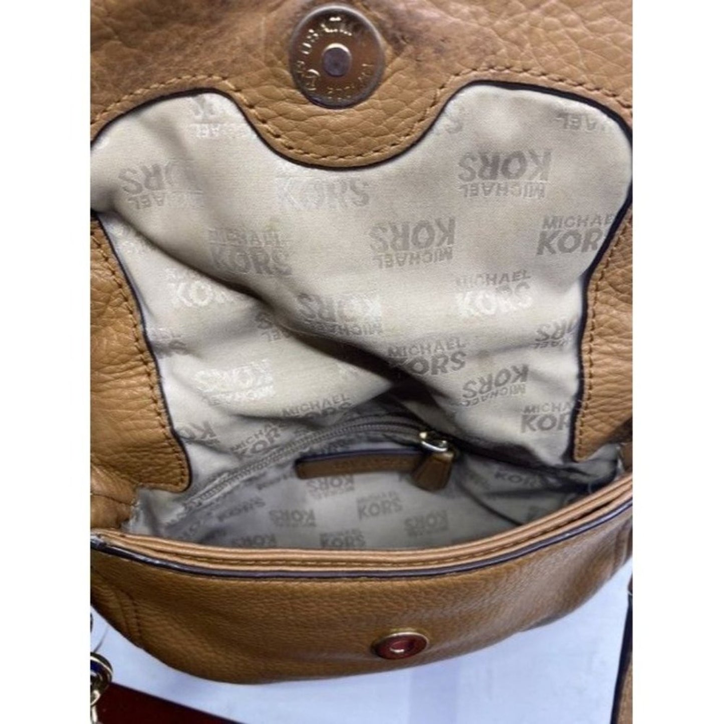 Michael Kors Classic Tan Leather Cross Body Bag