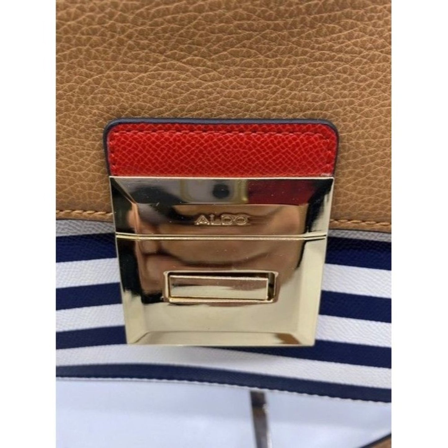 Aldo Cute Stripped Faux Leather Cross Body Bag