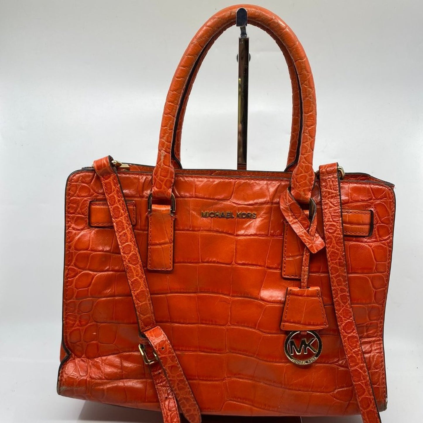 Michael Kors L Orange Leather Crossbody/Handbag