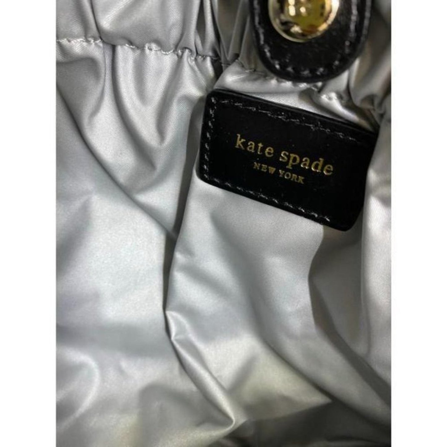 kate spade shopping large cream black nylon tote