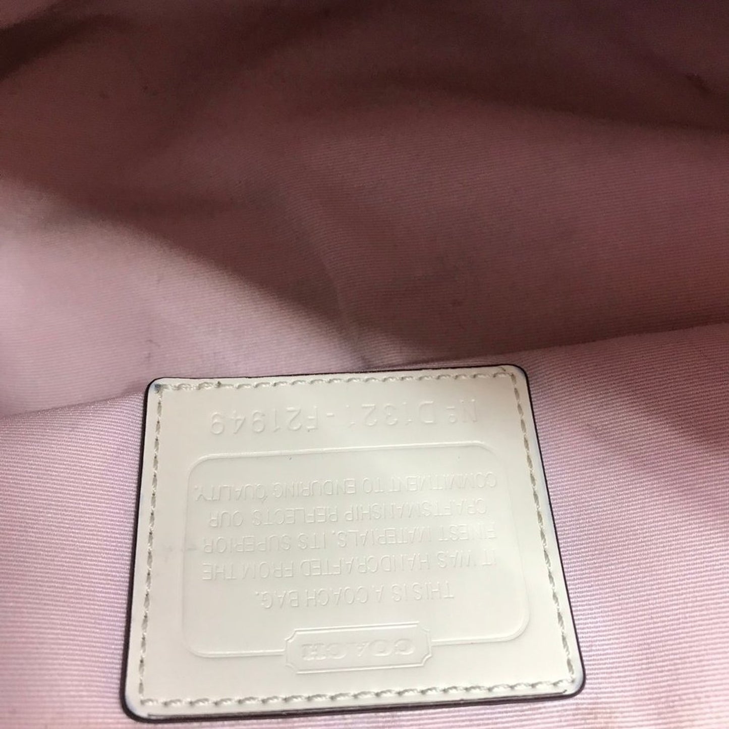 Coach Tan Cream Medium Fabric Shoppers Tote Bag