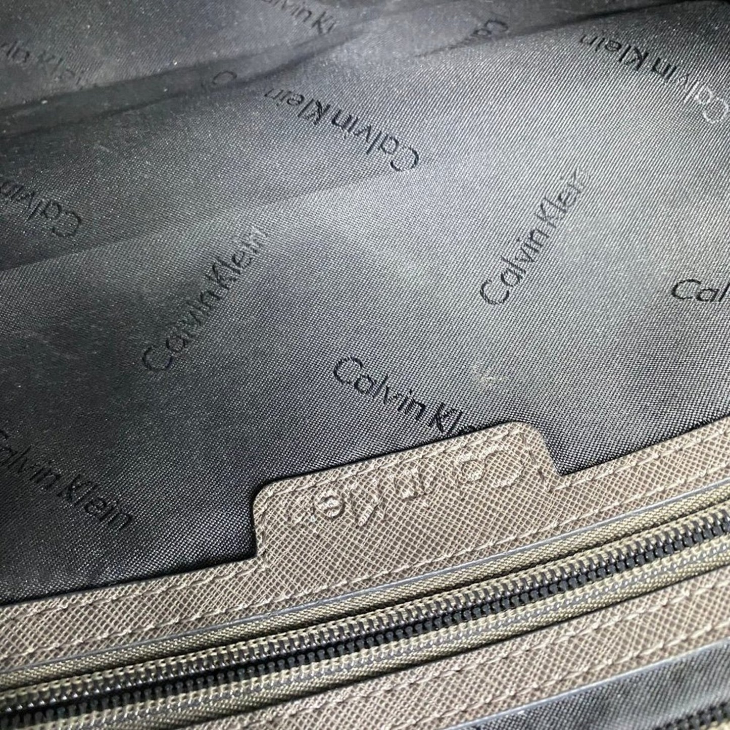 Calvin Klein Black Large Saffiano Leather Tote Bag