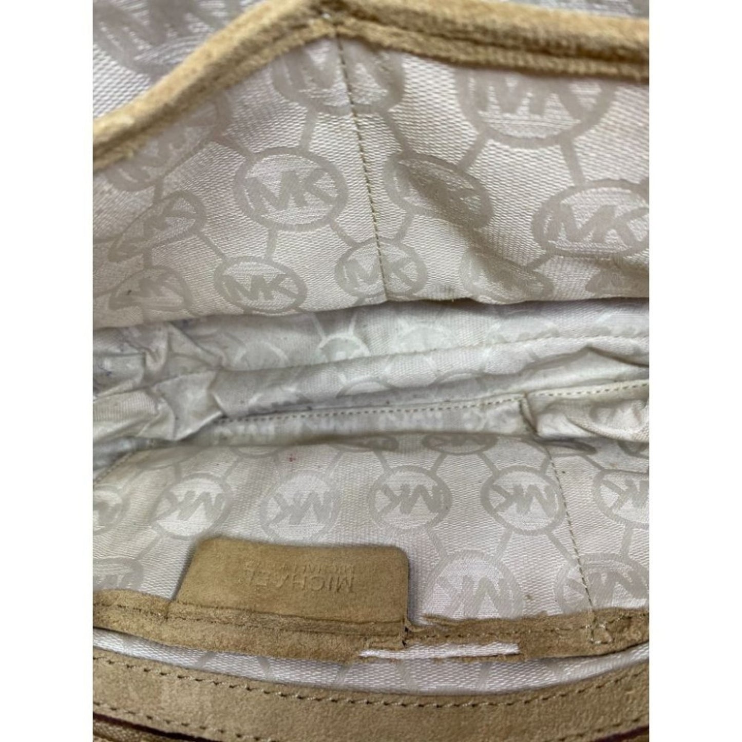 Michael Kors Tan Medium Suede Leather Tote Bag