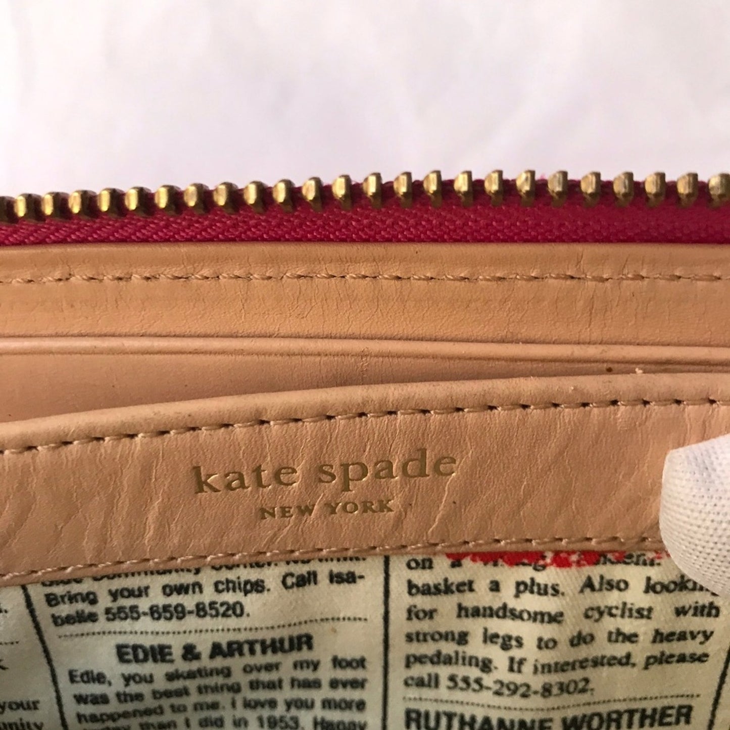 kate spade patent leather pink wallet