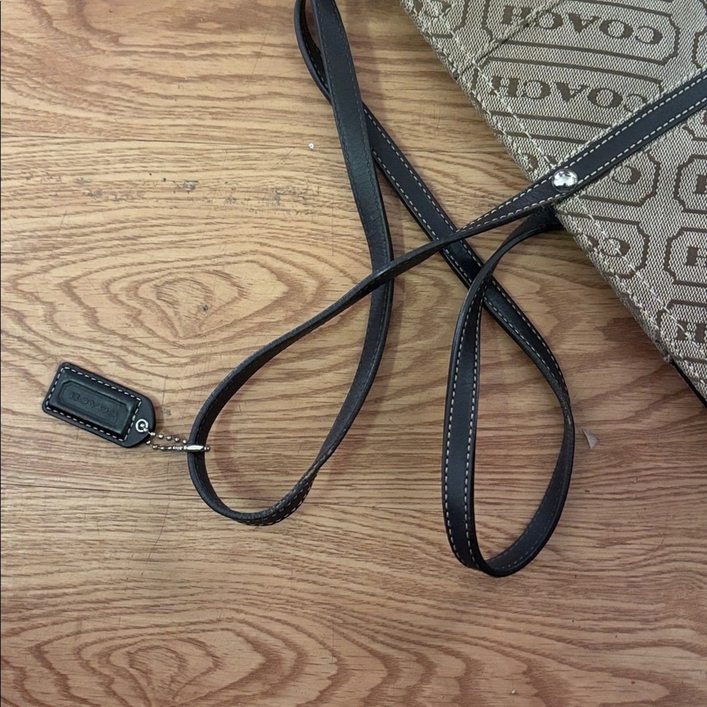 Coach Tan and Black Men's Messenger Bag