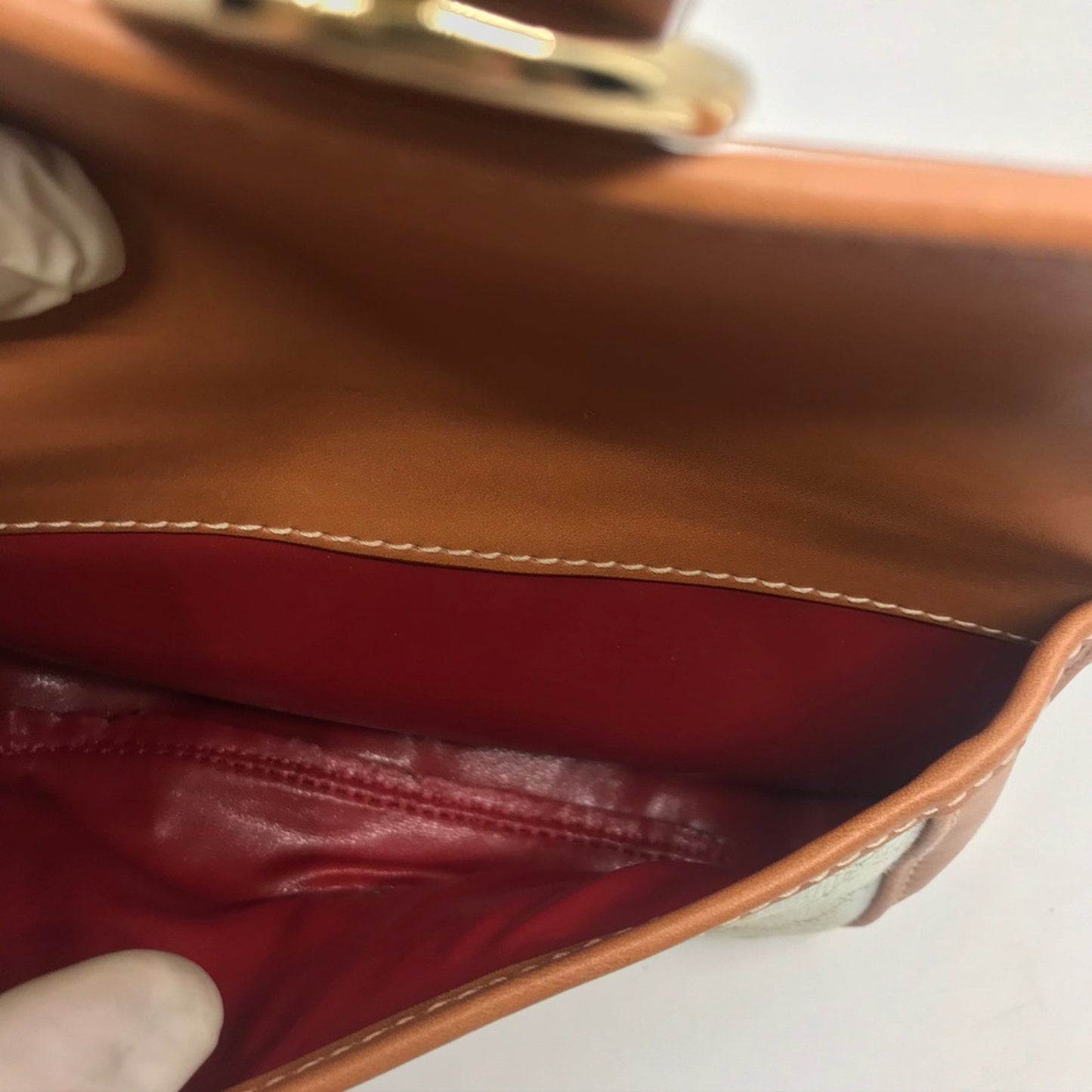 Dooney & Bourke Olive Green Brown Leather Wristlet