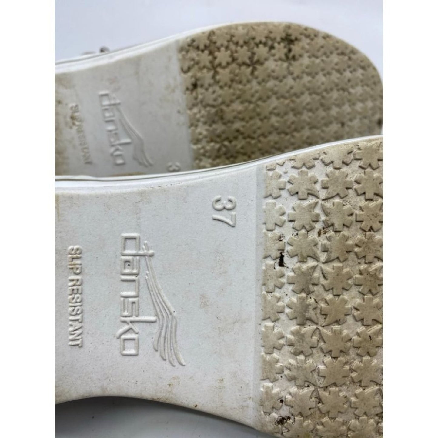 Dansko Tan White Women's Wedge Heels Size 37