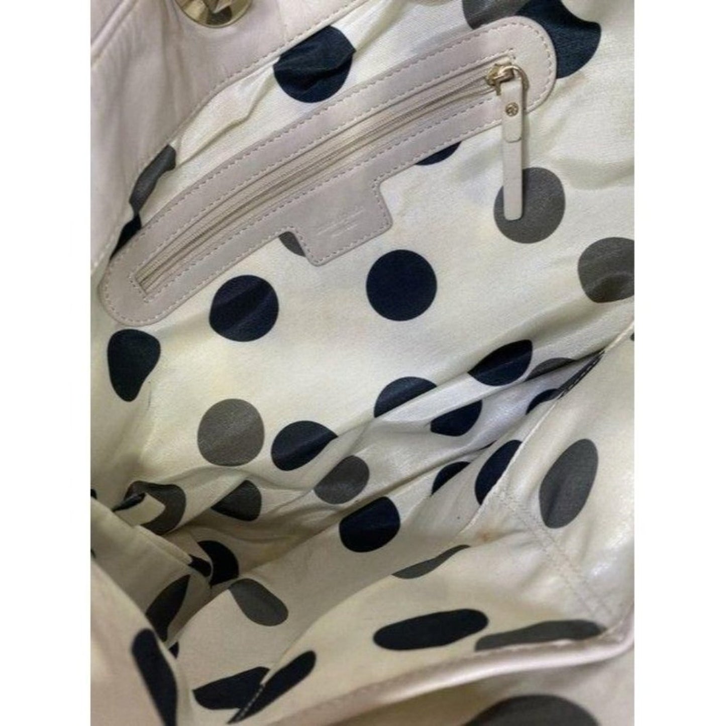 kate spade bag beige leather tote