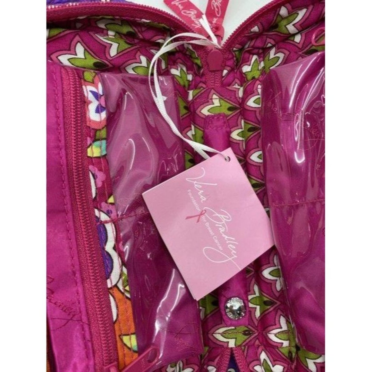 vera bradley purple multicolor quilted fabric cosm