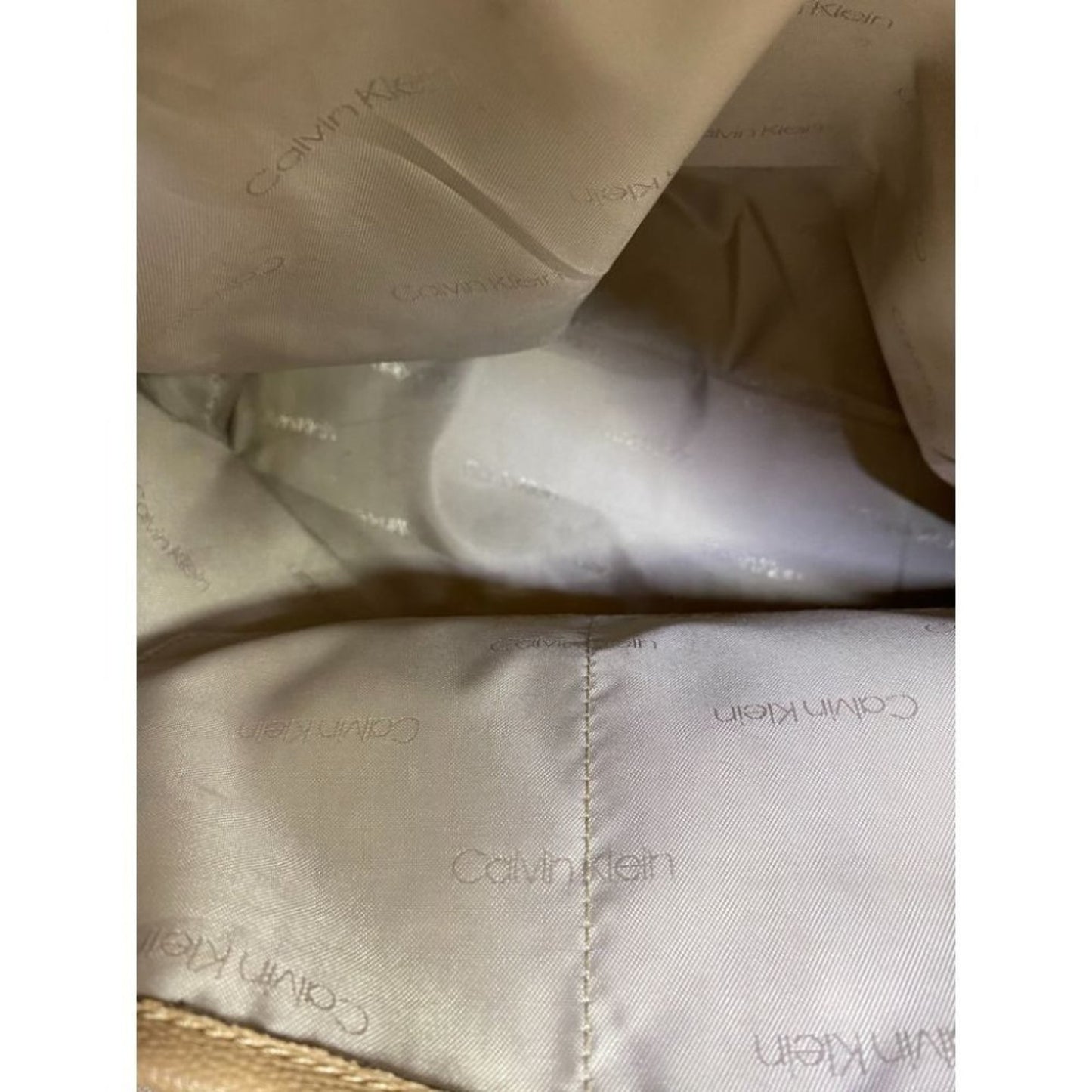Calvin Klein Tan Large Tote Bag Crossbody Strap