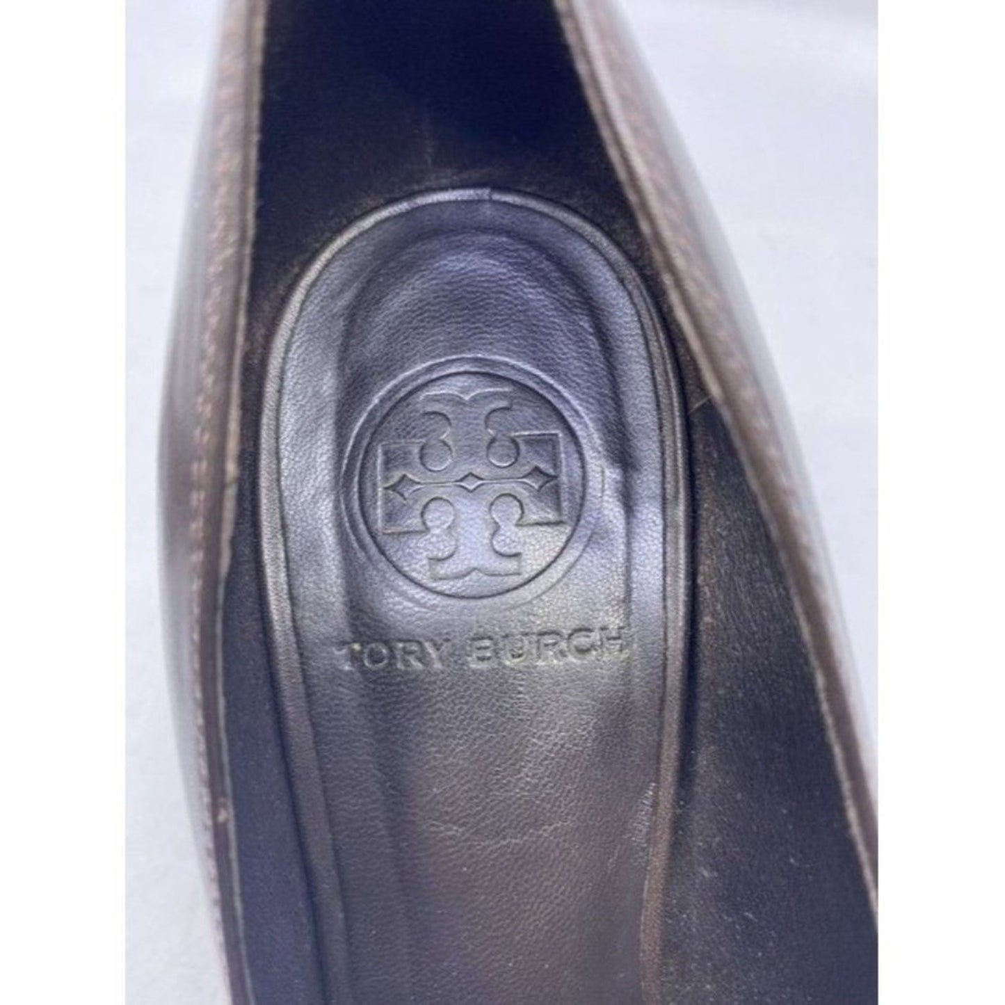 Tory Burch Brown Leather Mid Heel Pumps Size Us