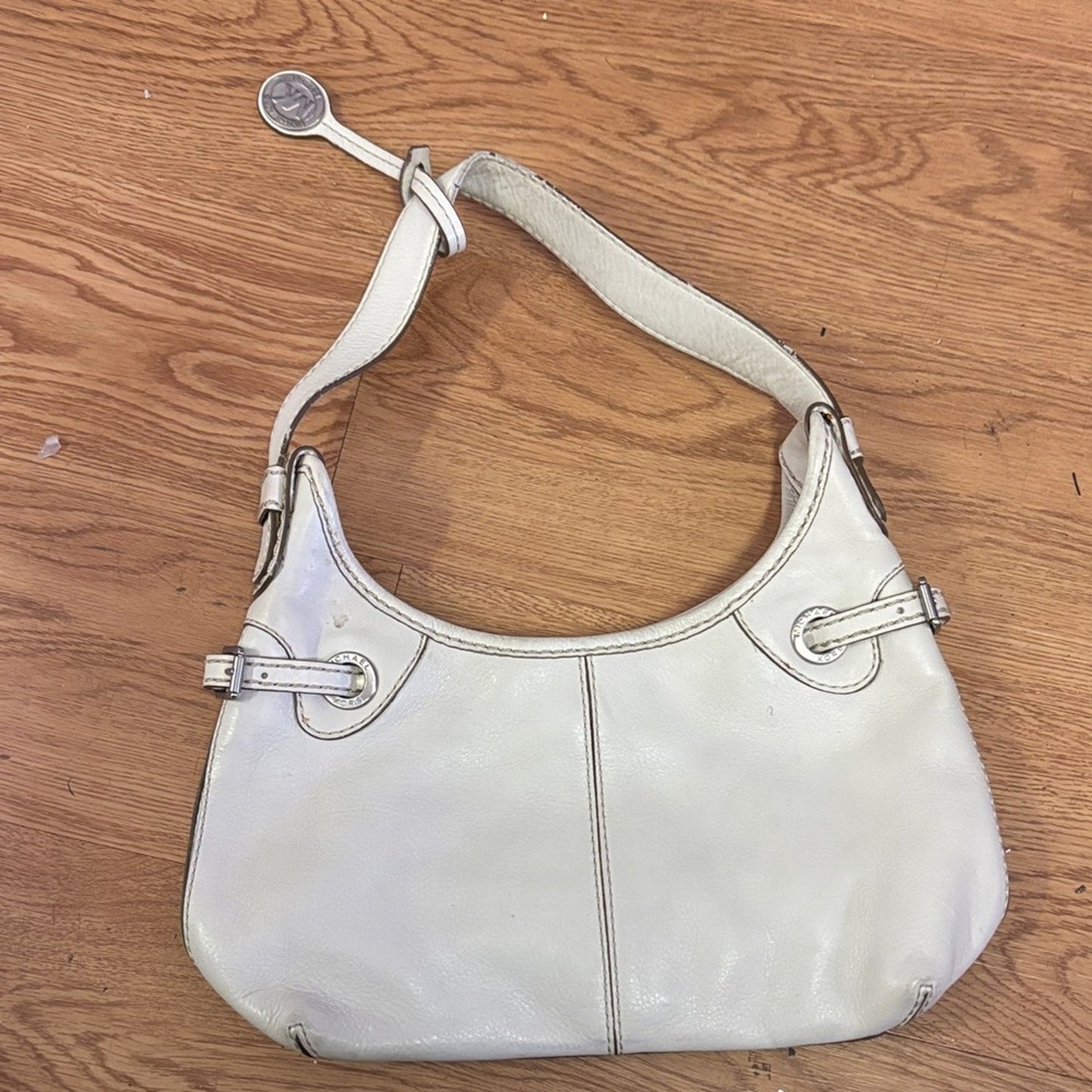Michael Kors Cream Leather Hobo Bag