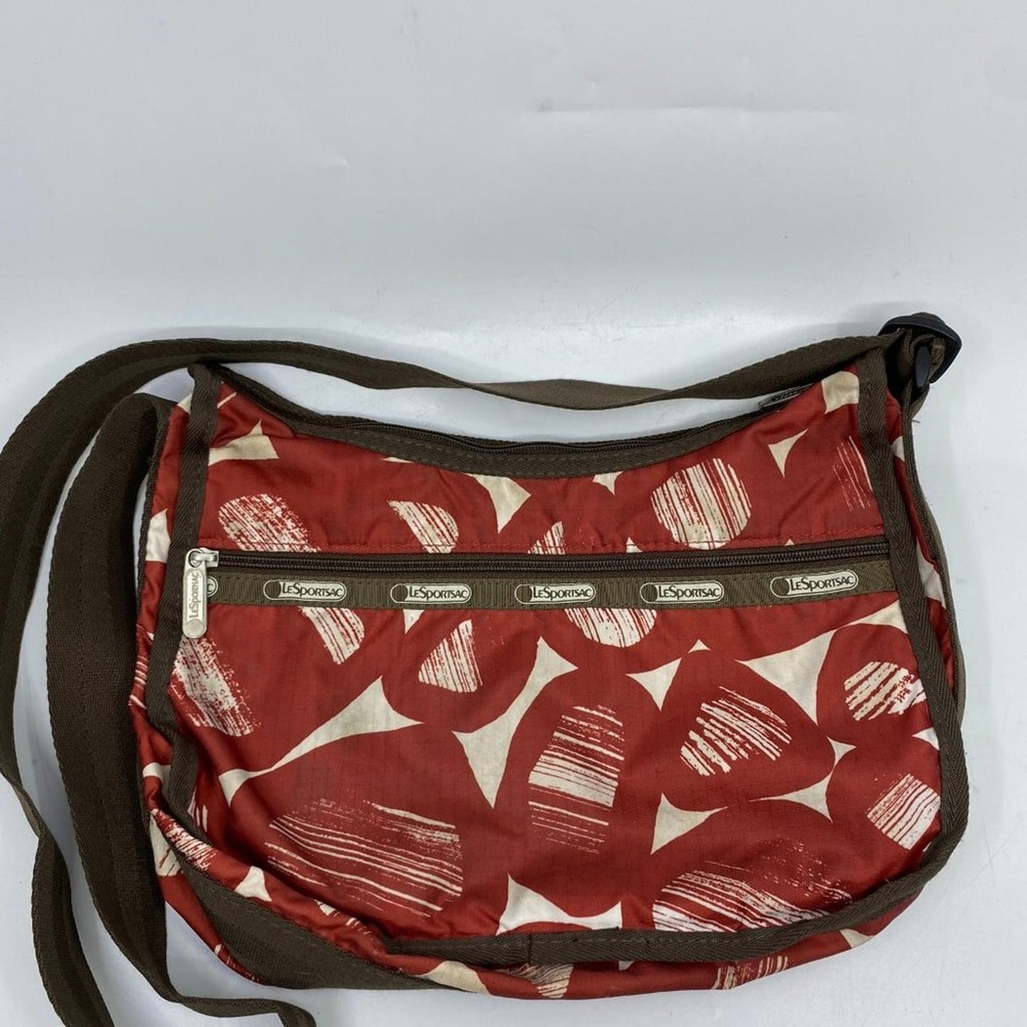 Le Sportsec Red Nylon Crossbody Bag