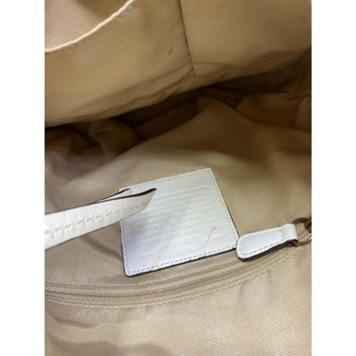 coach medium w adjustable strap white leather cros